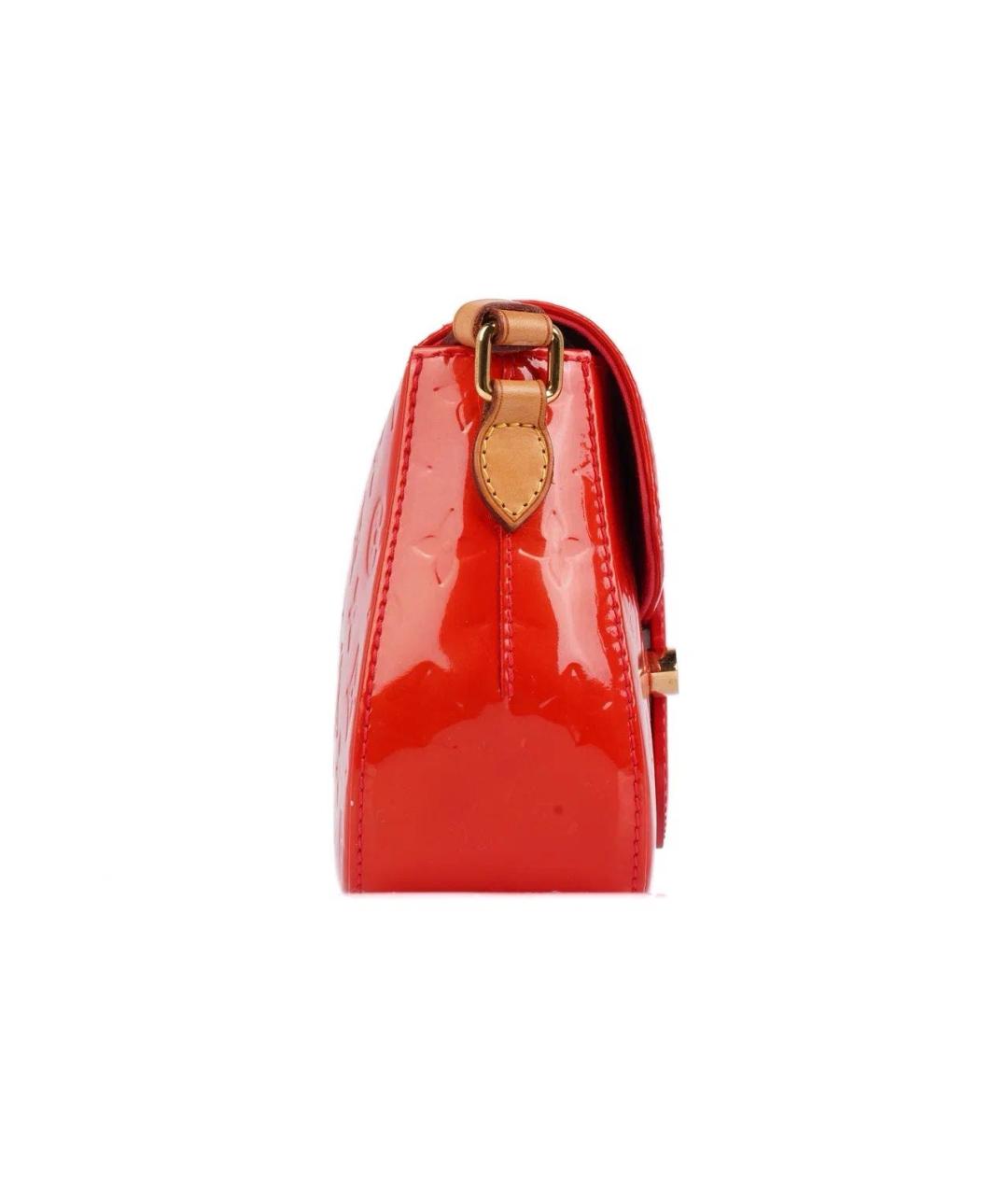 LOUIS VUITTON Красная сумка через плечо из лакированной кожи, фото 4