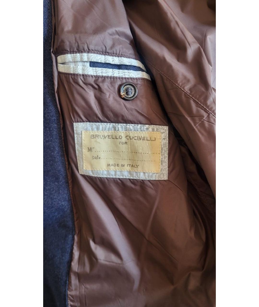BRUNELLO CUCINELLI Темно-синяя кашемировая куртка, фото 3