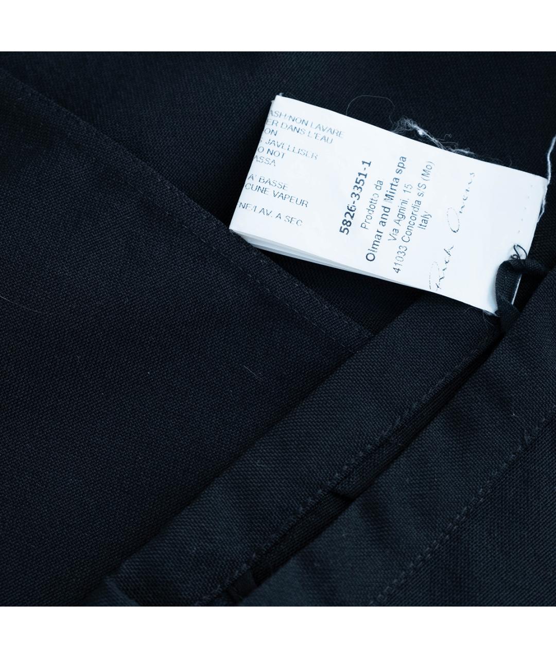 RICK OWENS Черная шерстяная юбка миди, фото 3