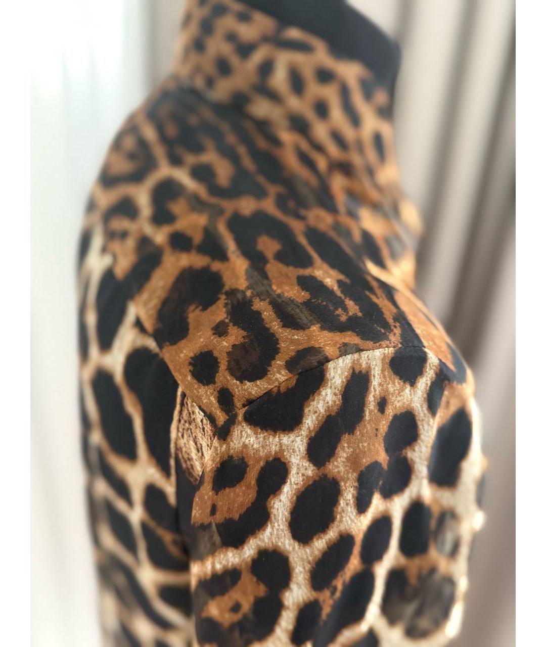 SAINT LAURENT Коричневая шелковая блузы, фото 5
