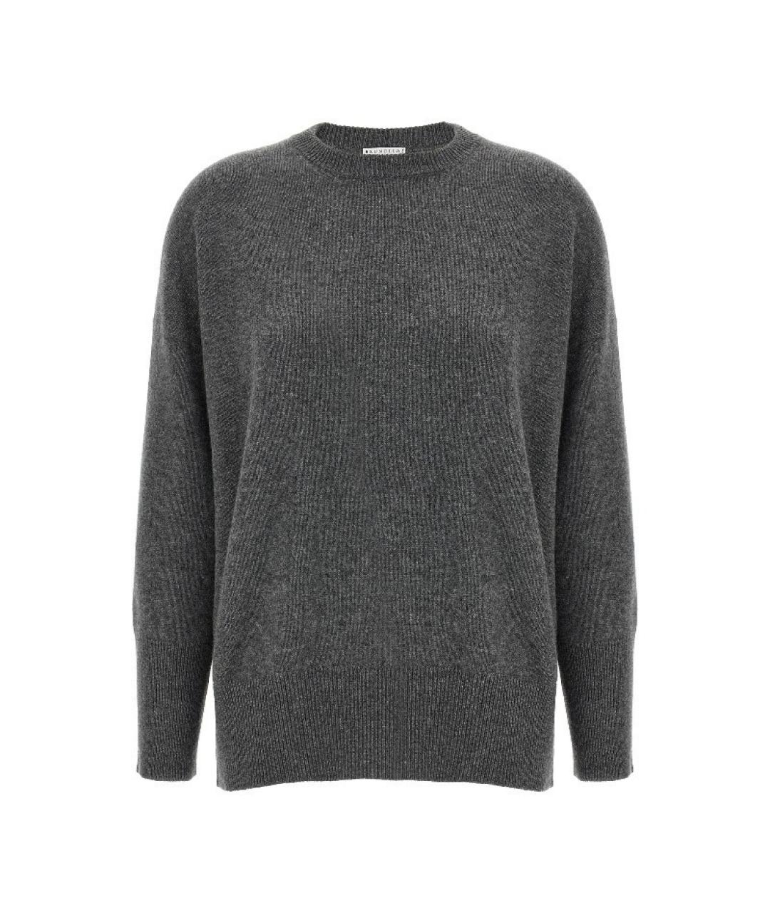 BRUNELLO CUCINELLI Антрацитовый кашемировый джемпер / свитер, фото 1