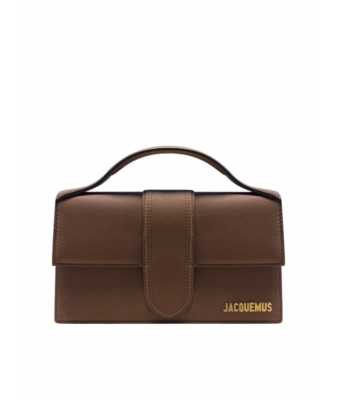 JACQUEMUS Коричневая кожаная сумка через плечо, фото 1