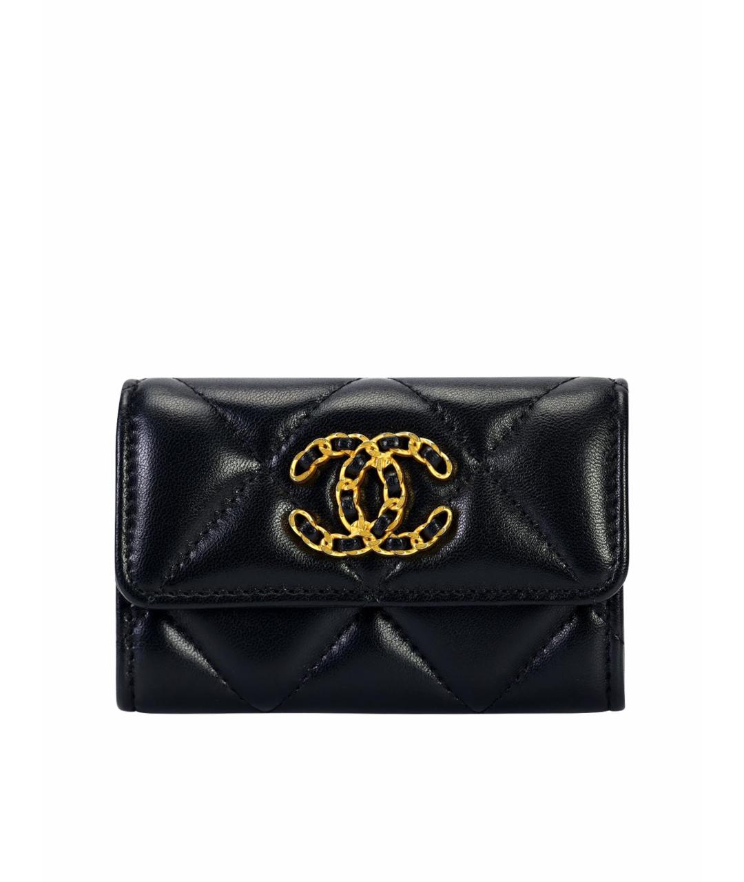 CHANEL Черный кожаный кошелек, фото 1