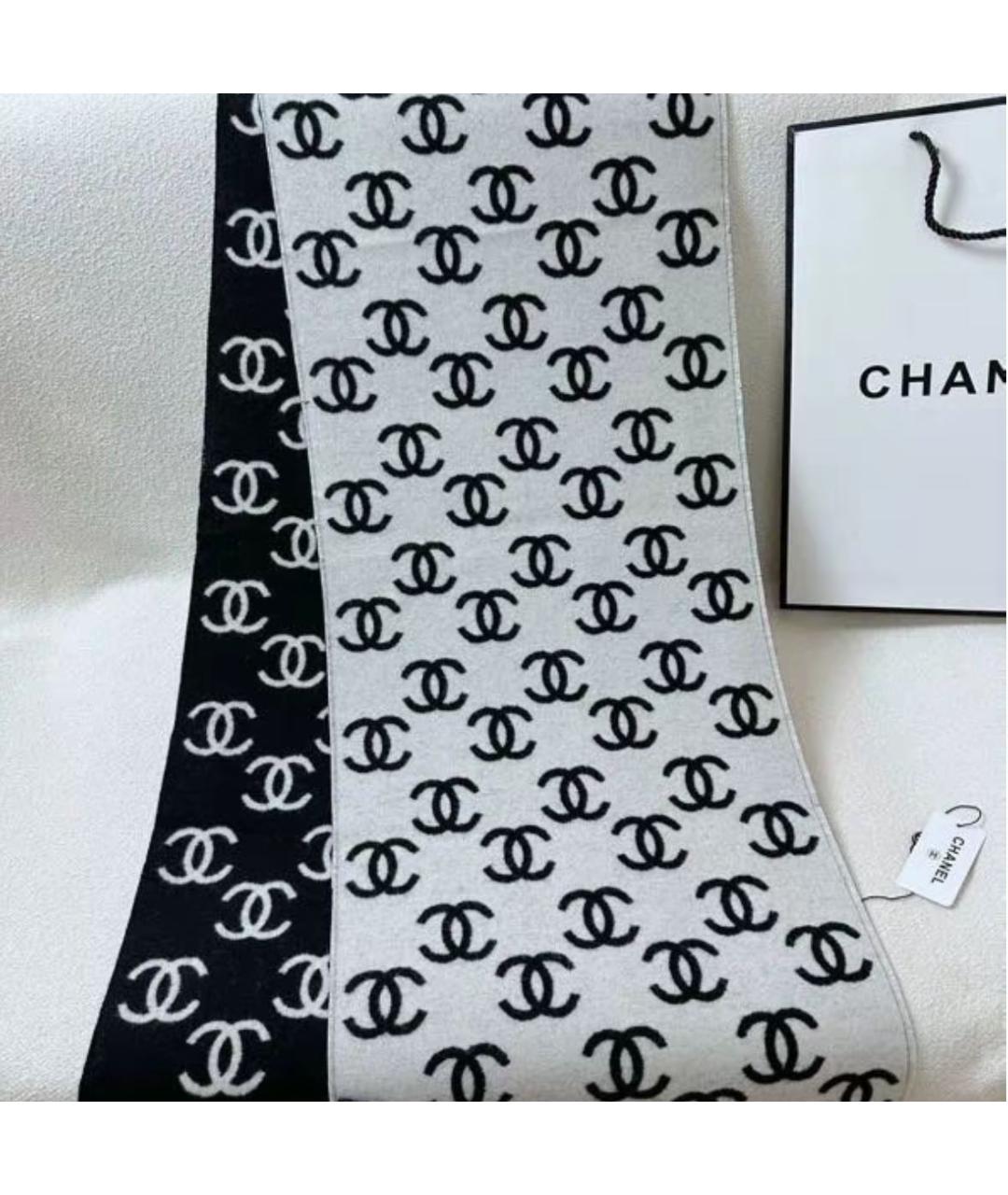 CHANEL Белый шарф, фото 3