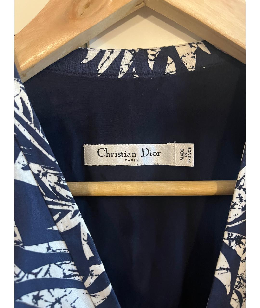 CHRISTIAN DIOR Голубой вискозный сарафан, фото 3