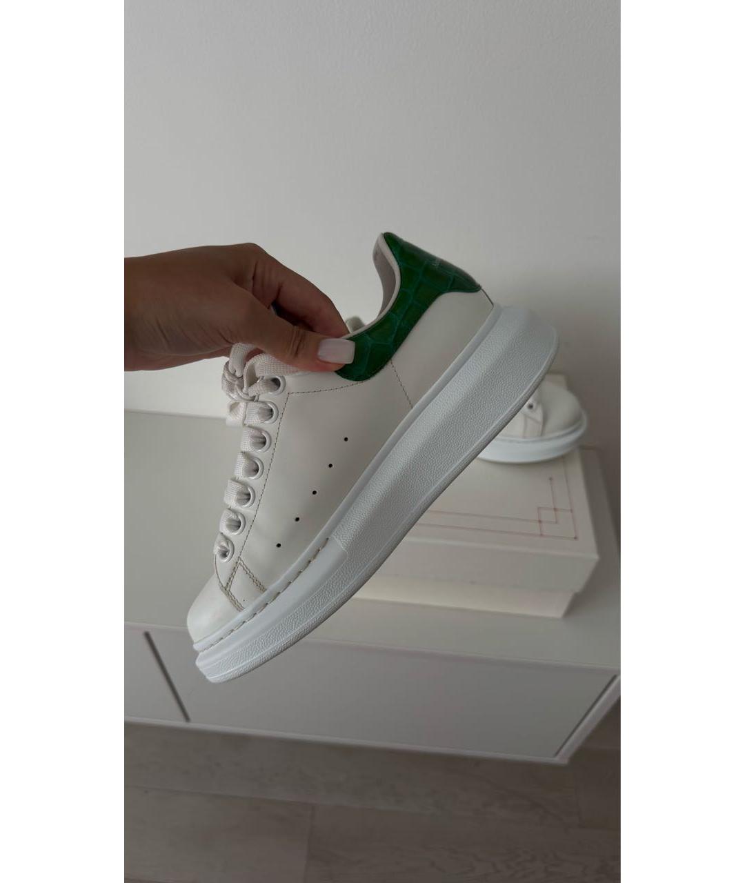 ALEXANDER MCQUEEN Белые кожаные кроссовки, фото 5