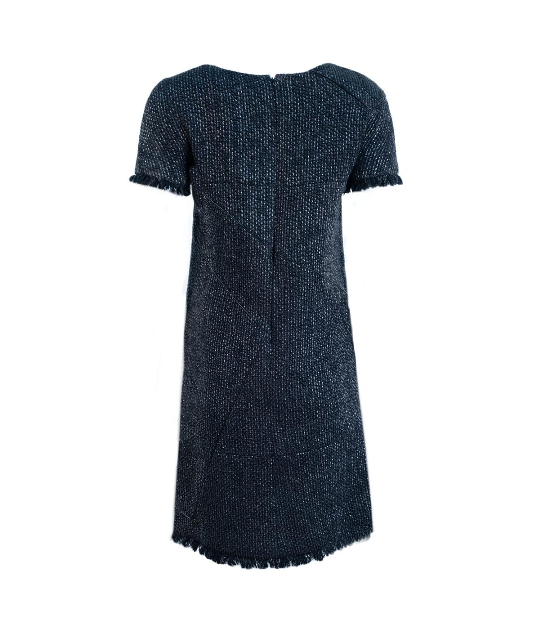 CHANEL Черное хлопковое повседневное платье, фото 2