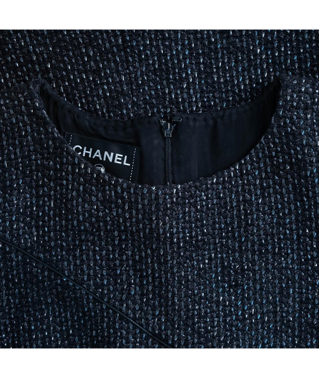 CHANEL Черное хлопковое повседневное платье, фото 3