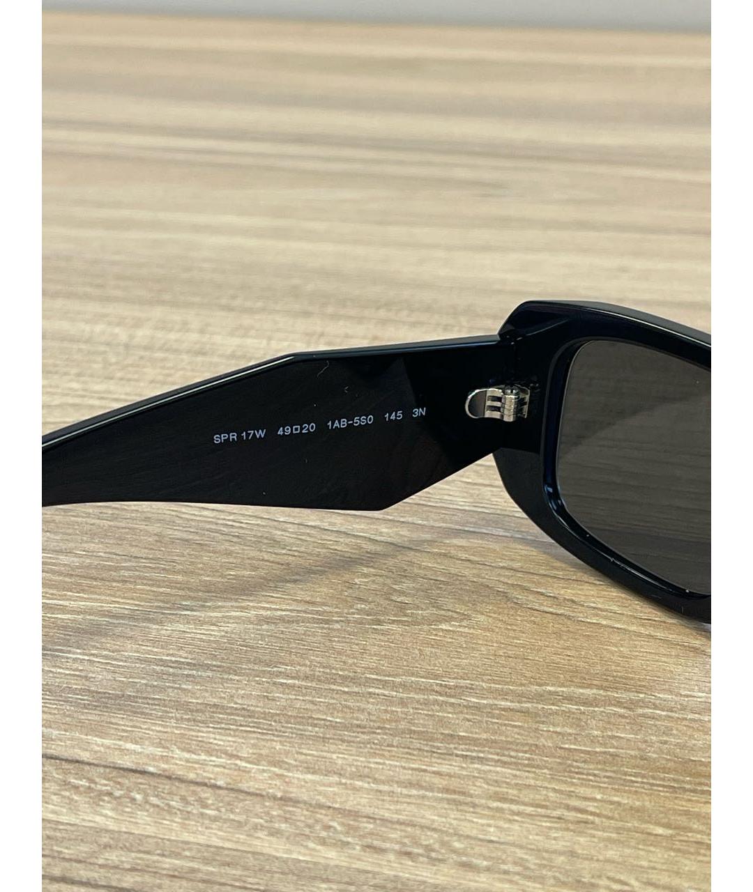PRADA Черные пластиковые солнцезащитные очки, фото 4