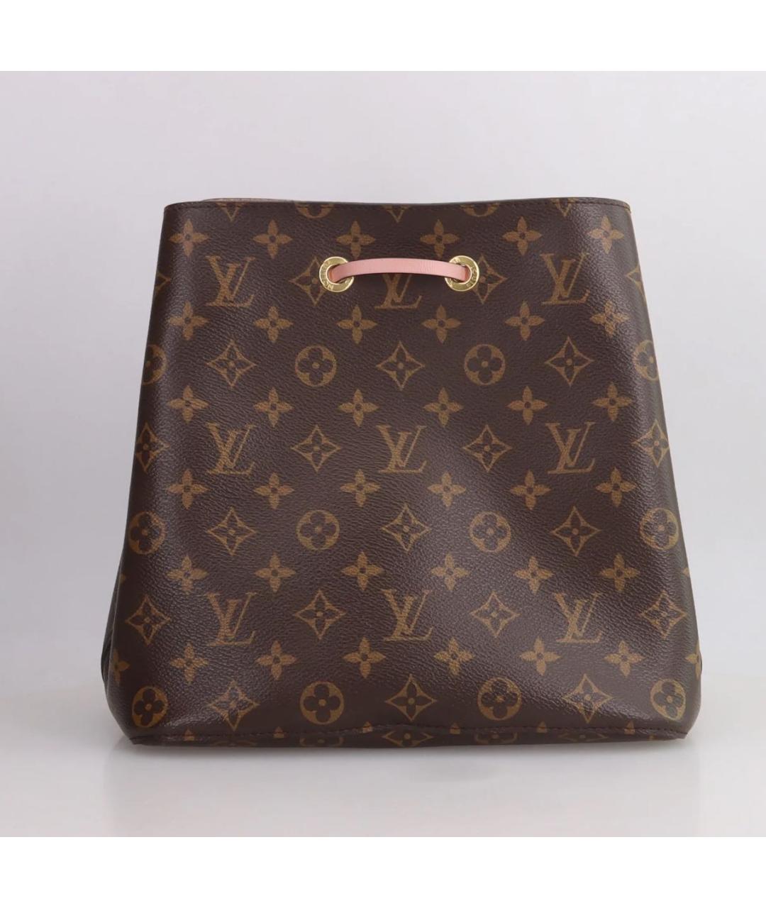 LOUIS VUITTON Коричневая кожаная сумка через плечо, фото 3