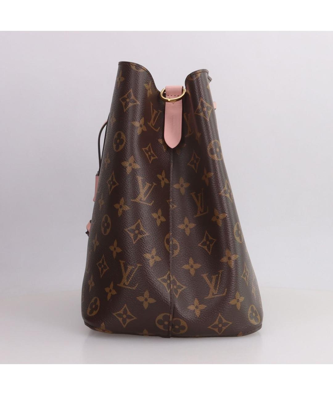 LOUIS VUITTON Коричневая кожаная сумка через плечо, фото 2