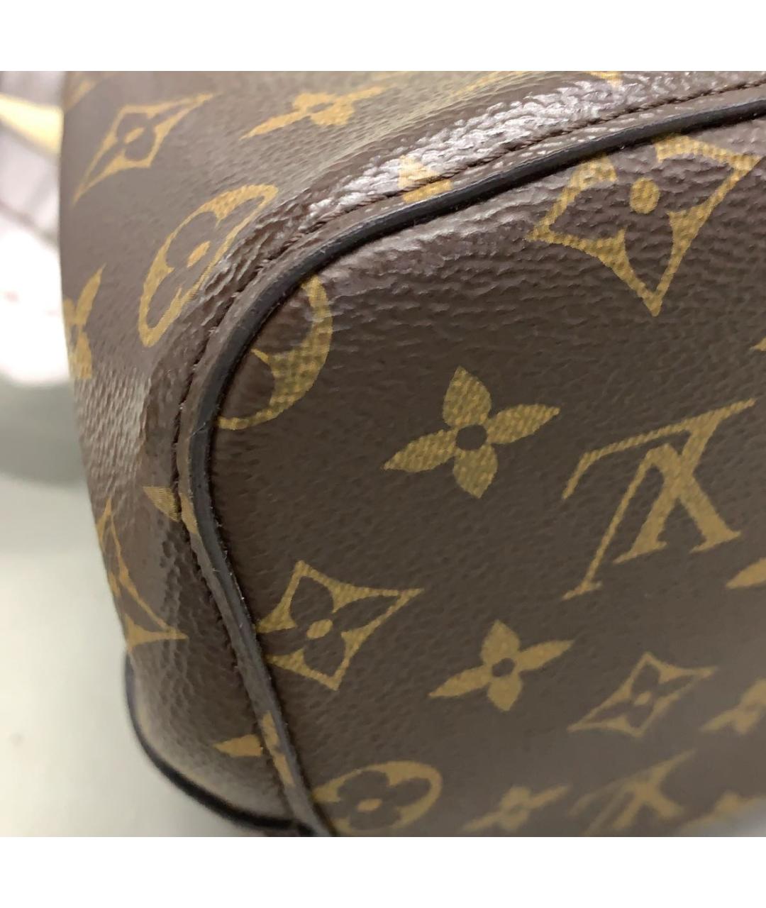LOUIS VUITTON Коричневая кожаная сумка через плечо, фото 6