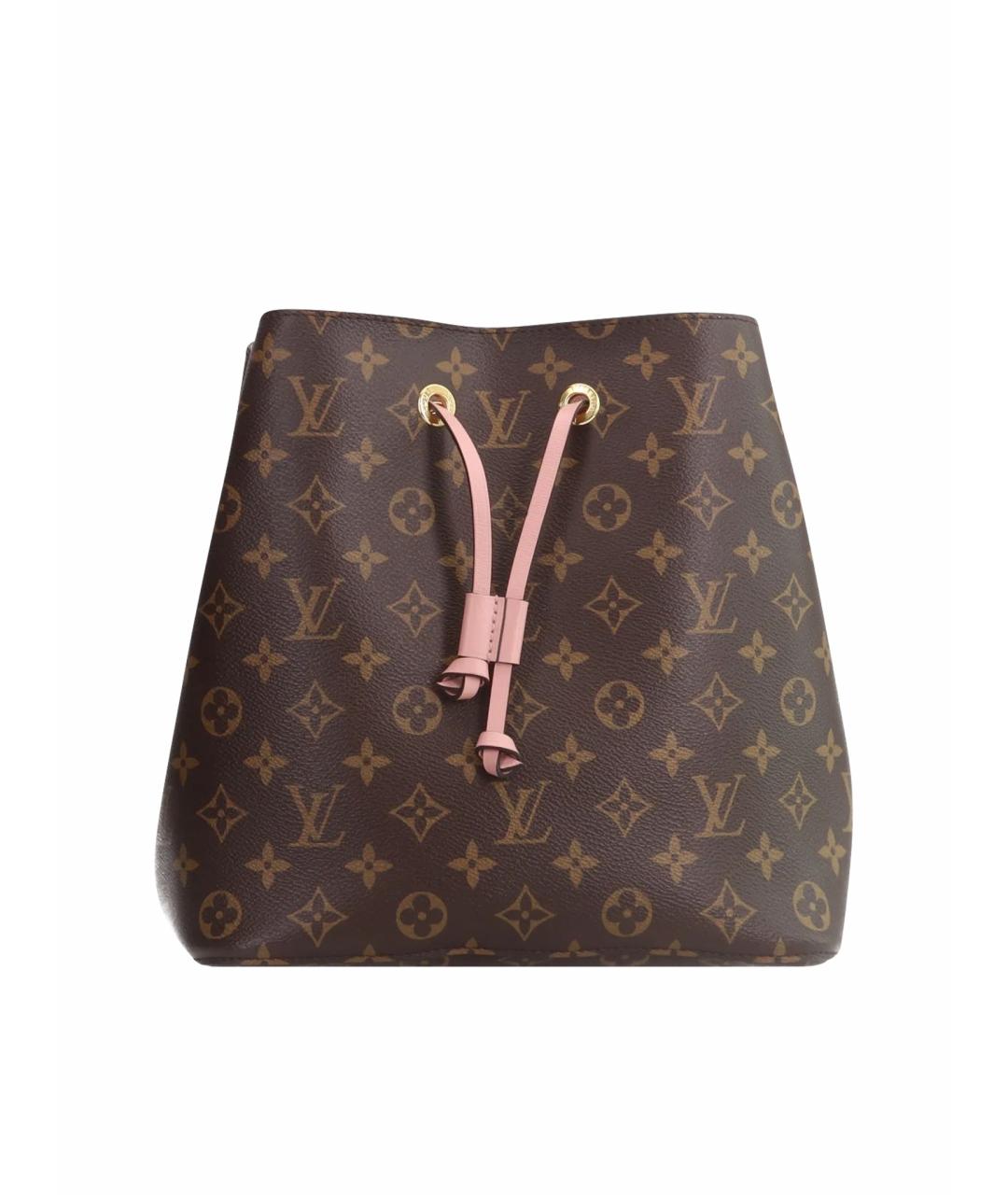 LOUIS VUITTON Коричневая кожаная сумка через плечо, фото 1