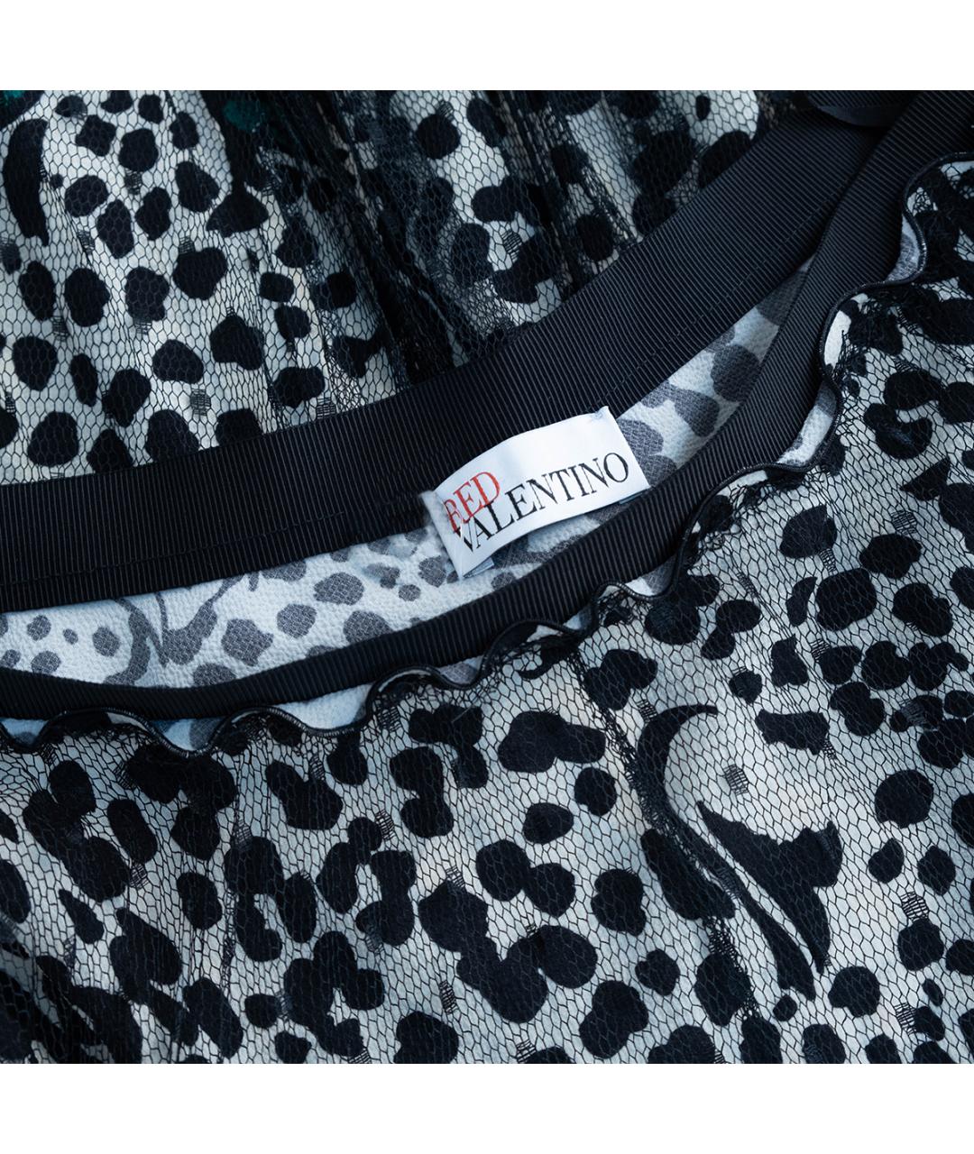 RED VALENTINO Черная полиэстеровая юбка миди, фото 3