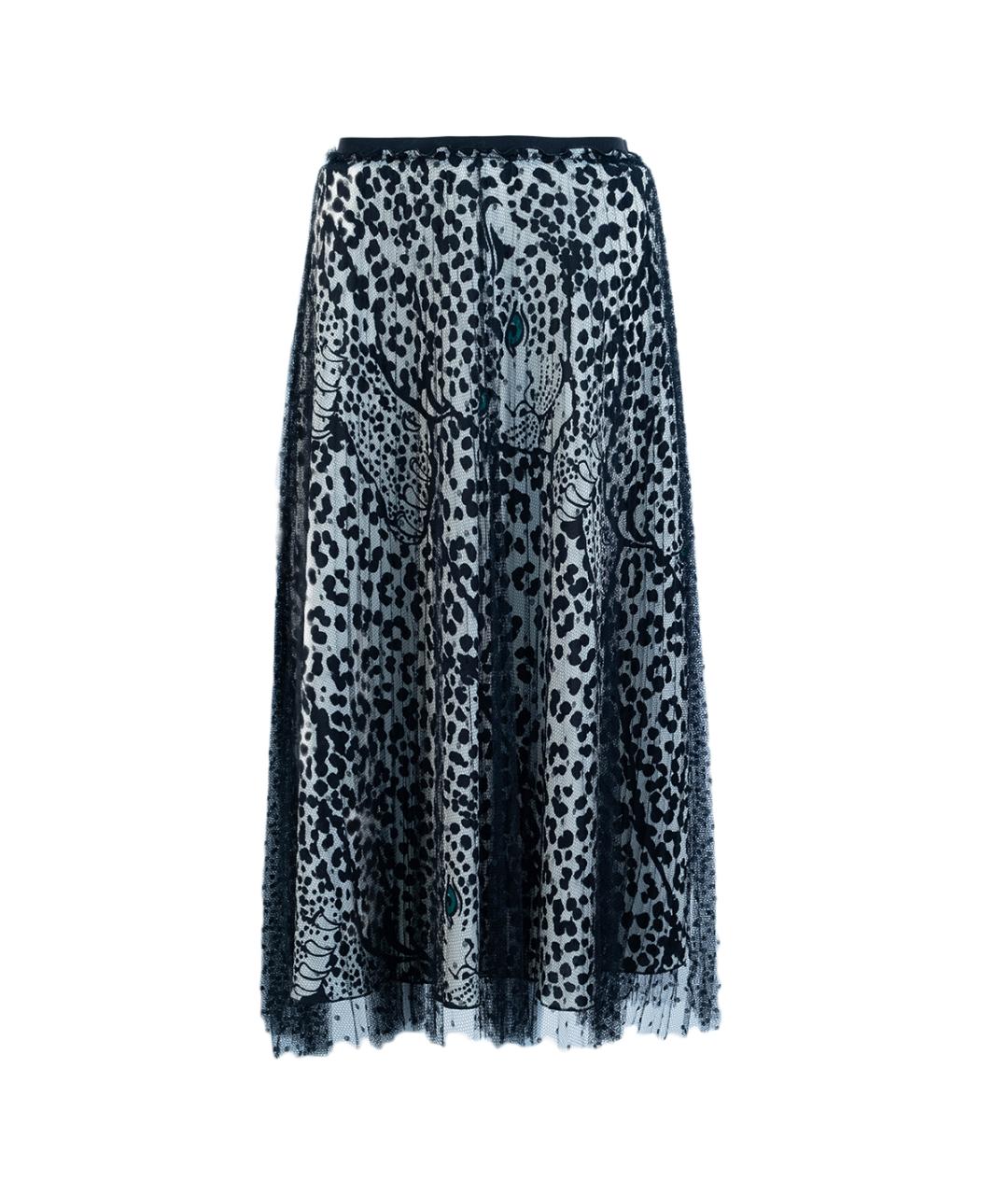 RED VALENTINO Черная полиэстеровая юбка миди, фото 1