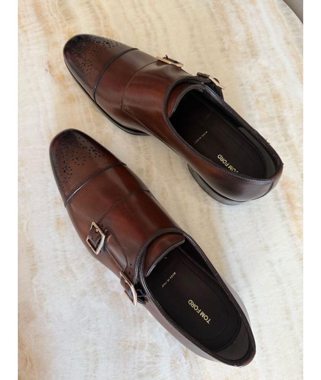 TOM FORD Коричневые кожаные туфли, фото 3