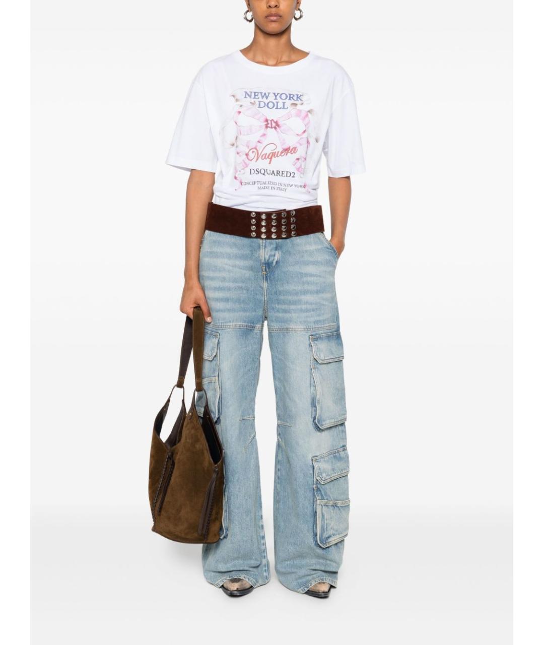 DSQUARED2 Белая хлопковая футболка, фото 3