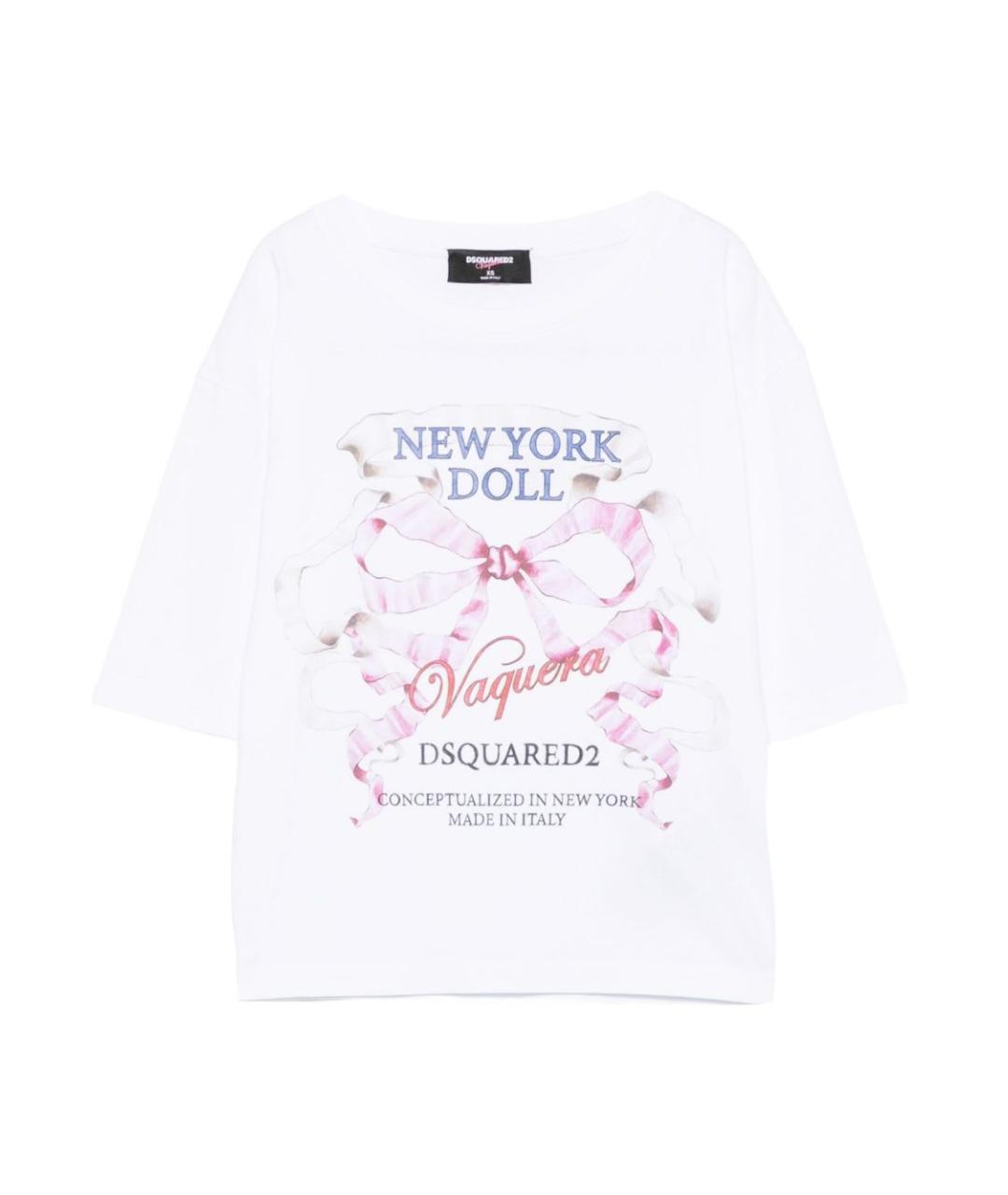 DSQUARED2 Белая хлопковая футболка, фото 1
