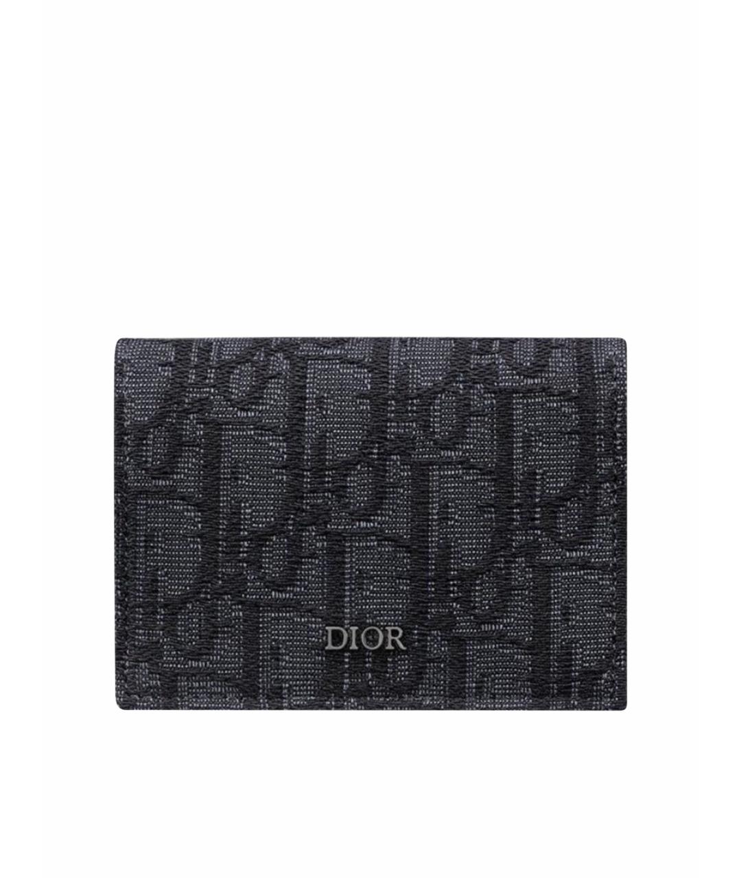 CHRISTIAN DIOR Черный кожаный кошелек, фото 1