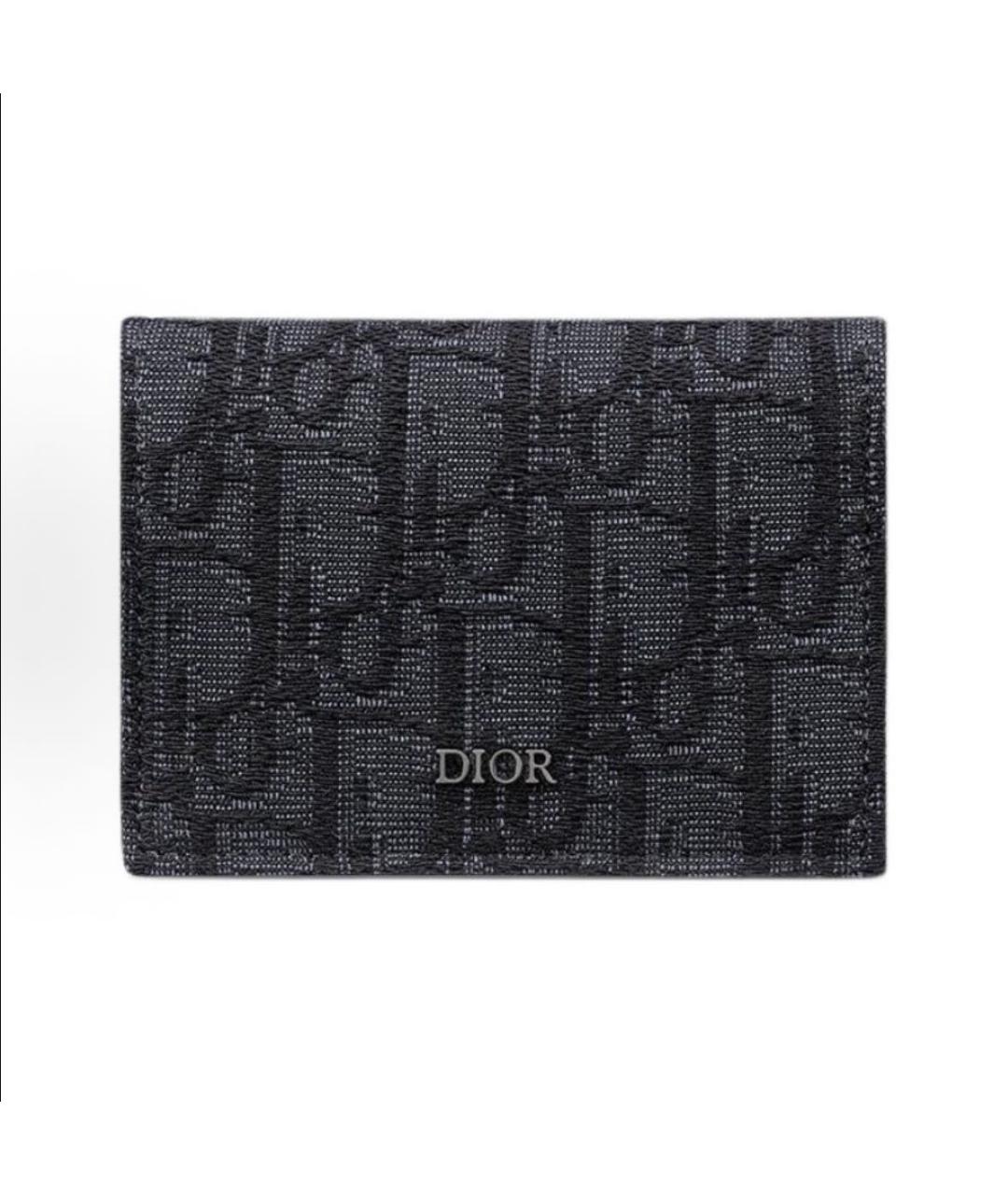 CHRISTIAN DIOR Черный кожаный кошелек, фото 5