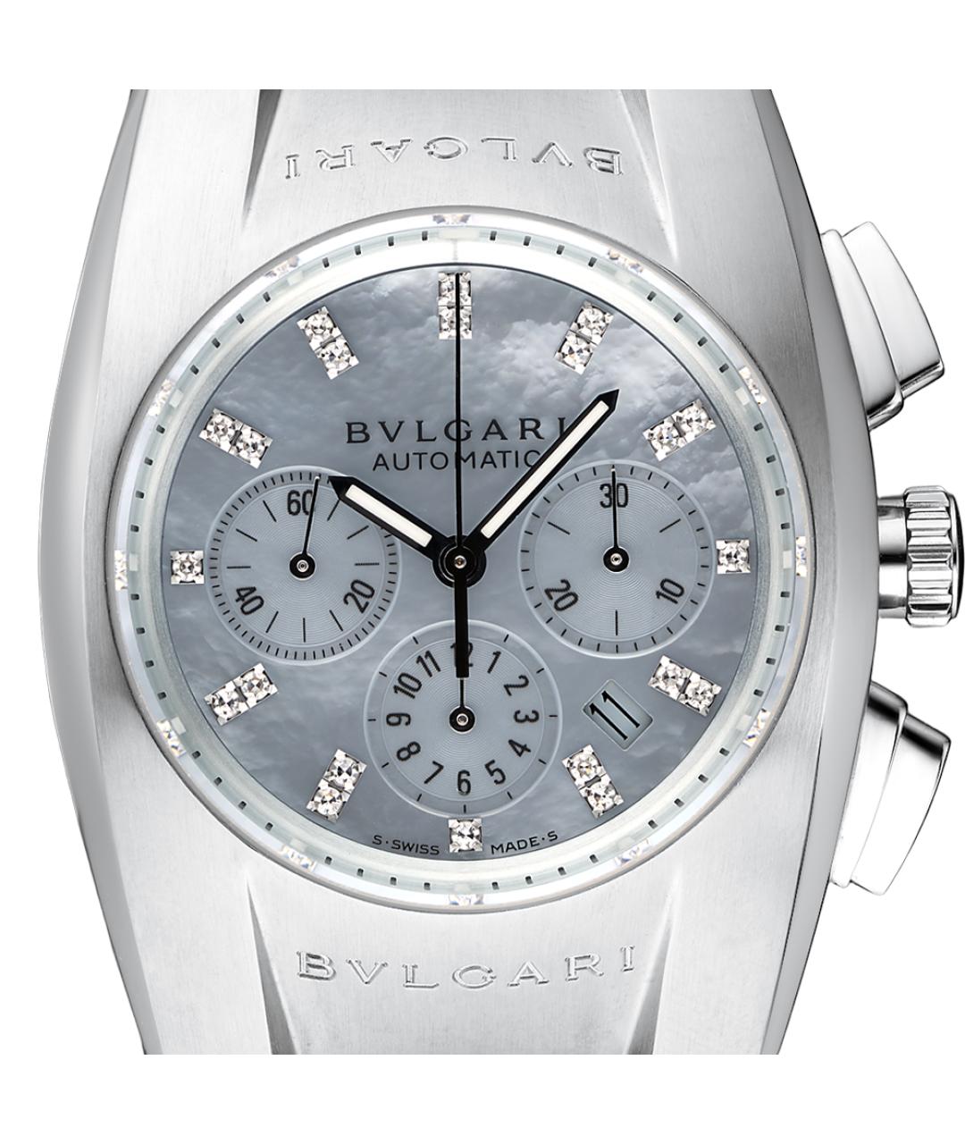 BVLGARI Голубые металлические часы, фото 2
