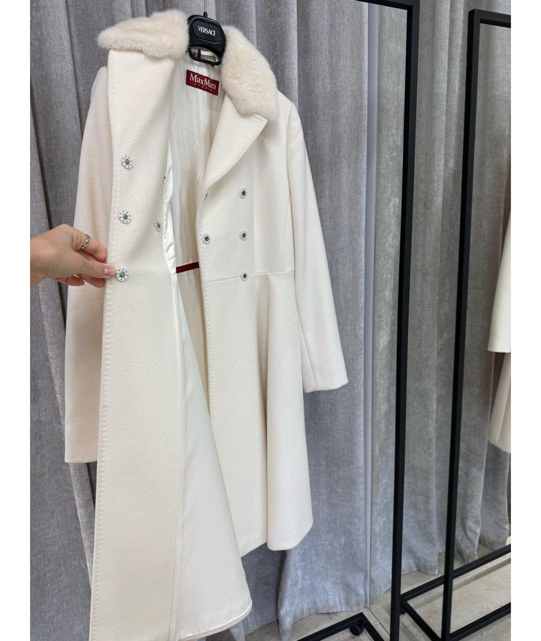 MAX MARA Белое пальто, фото 6