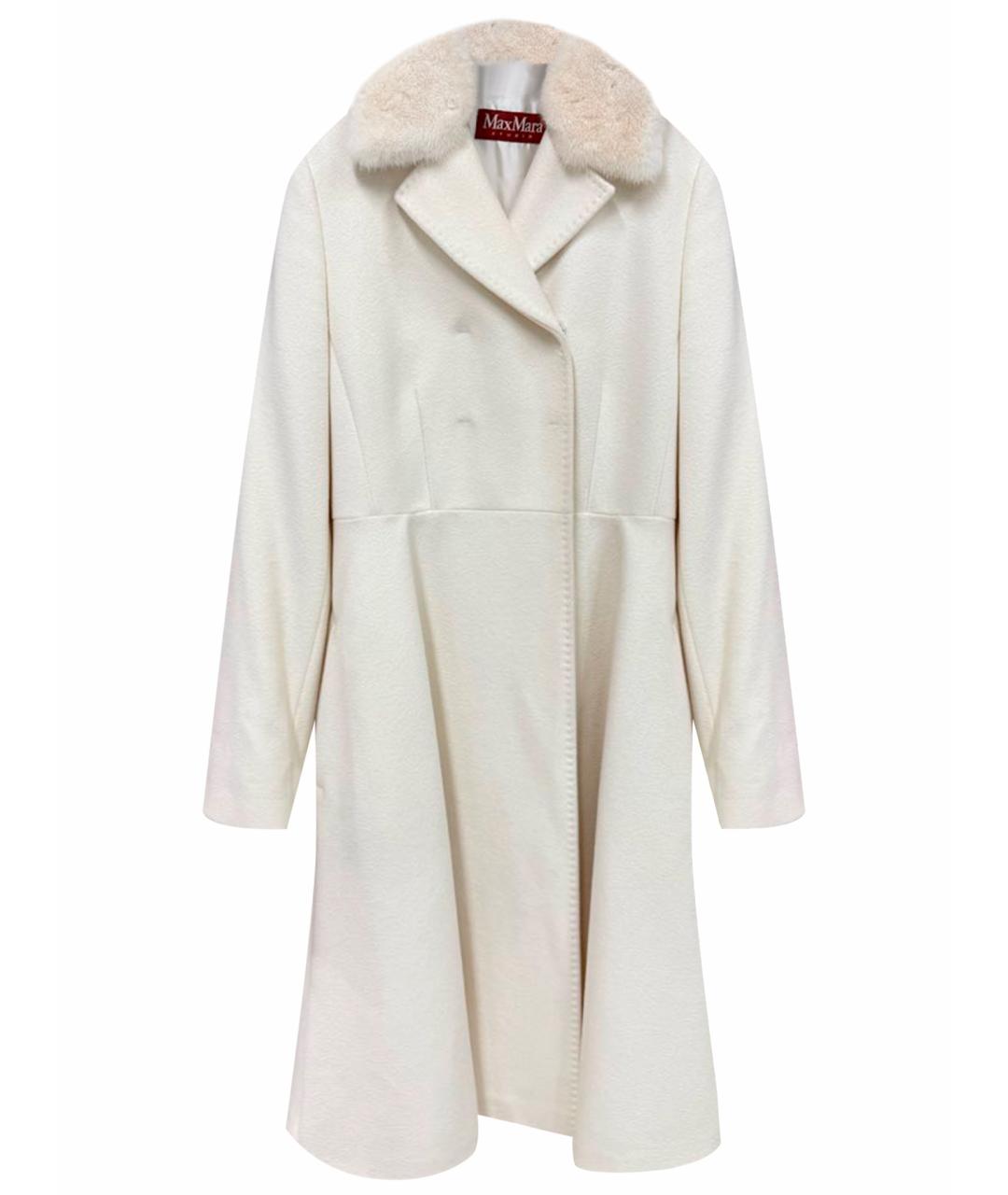 MAX MARA Белое пальто, фото 1