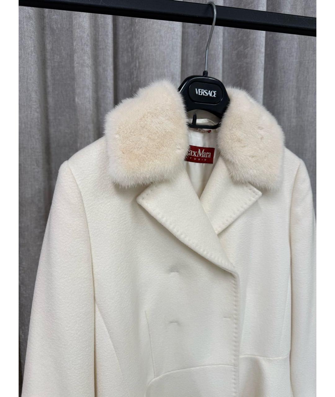 MAX MARA Белое пальто, фото 3
