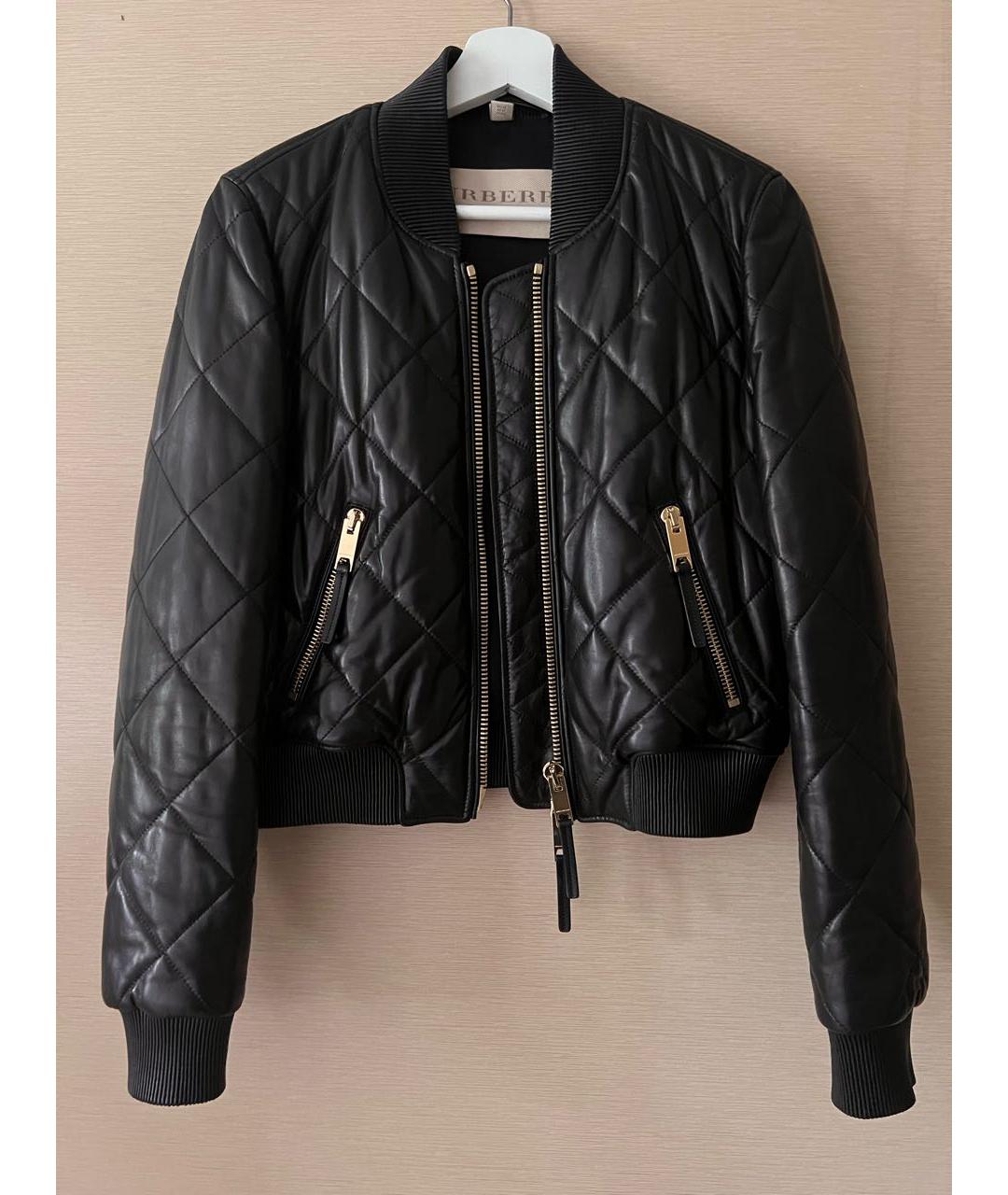BURBERRY Черная кожаная куртка, фото 9