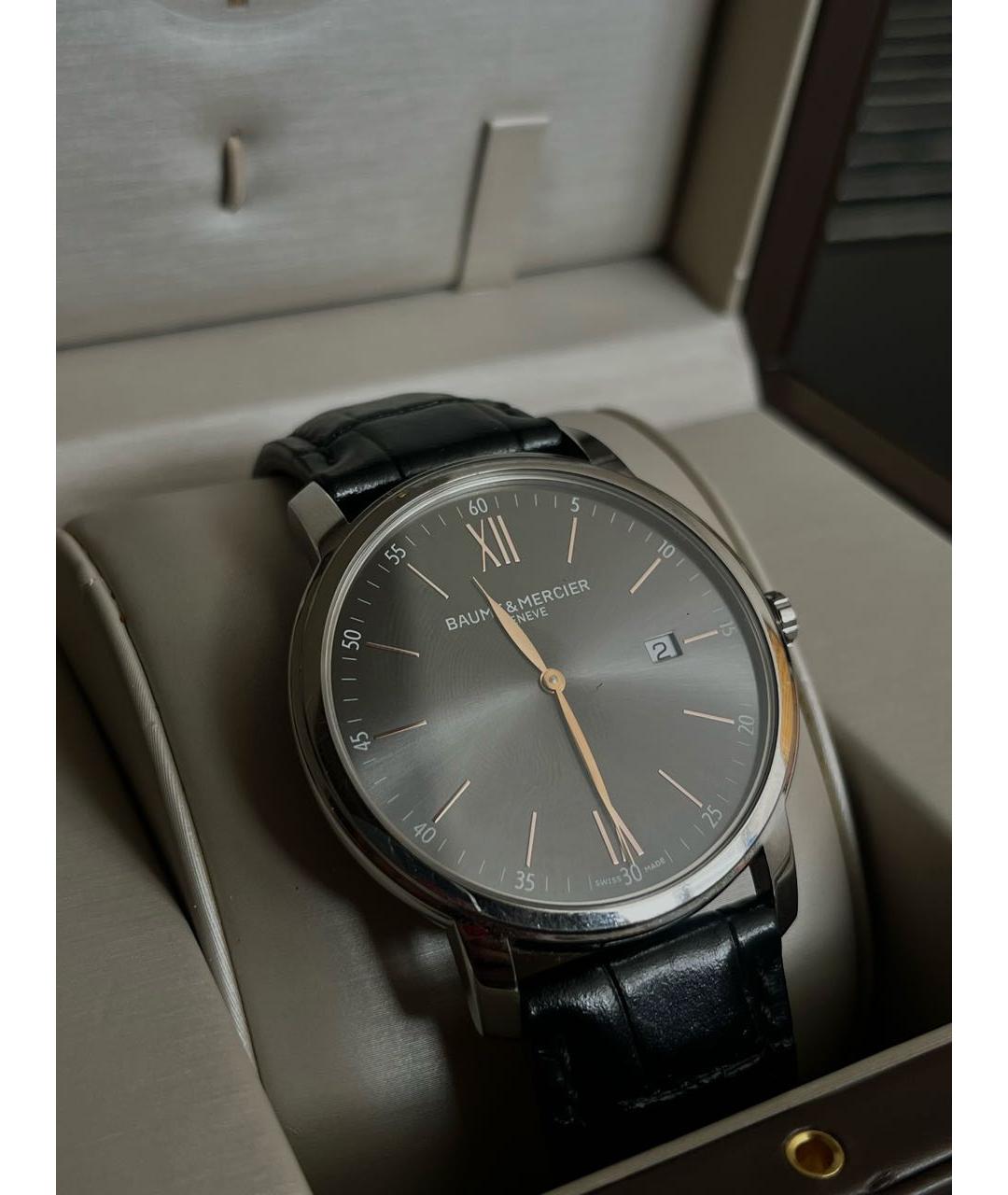 BAUME&MERCIER Антрацитовые часы из белого золота, фото 4