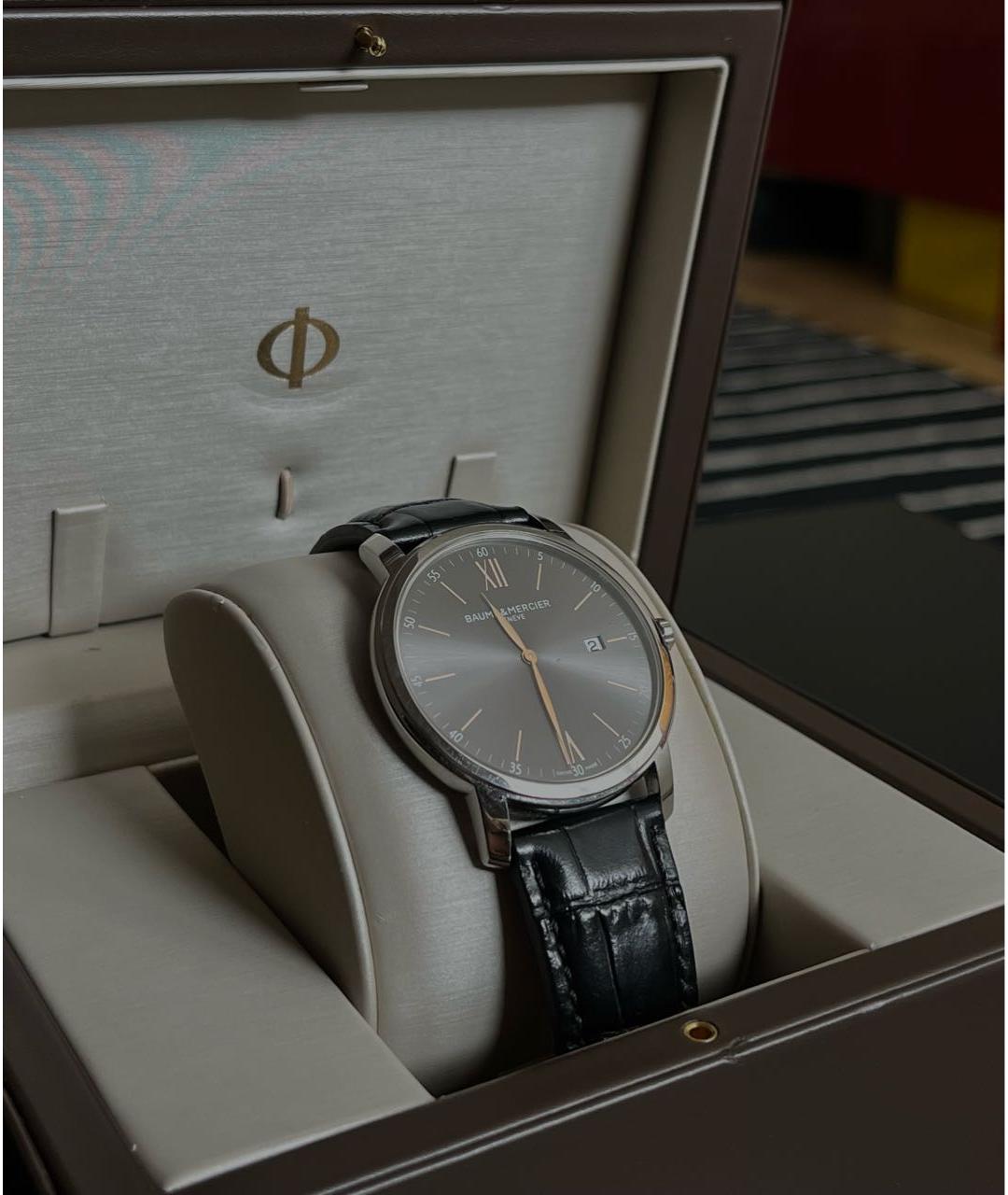 BAUME&MERCIER Антрацитовые часы из белого золота, фото 3