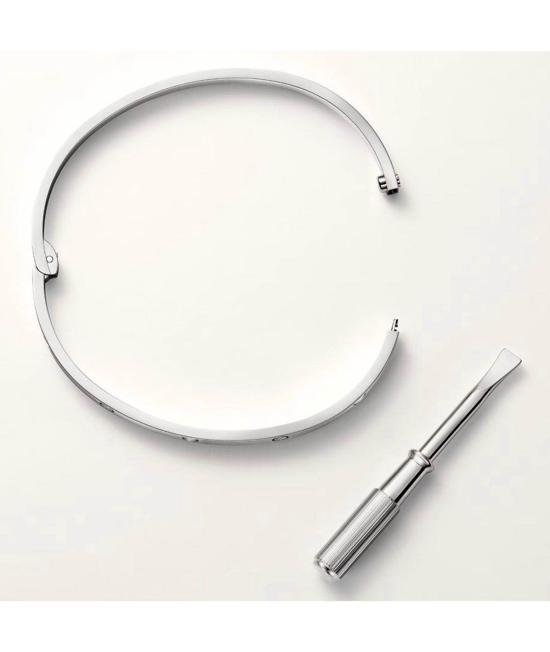 CARTIER Серебрянный браслет из белого золота, фото 4