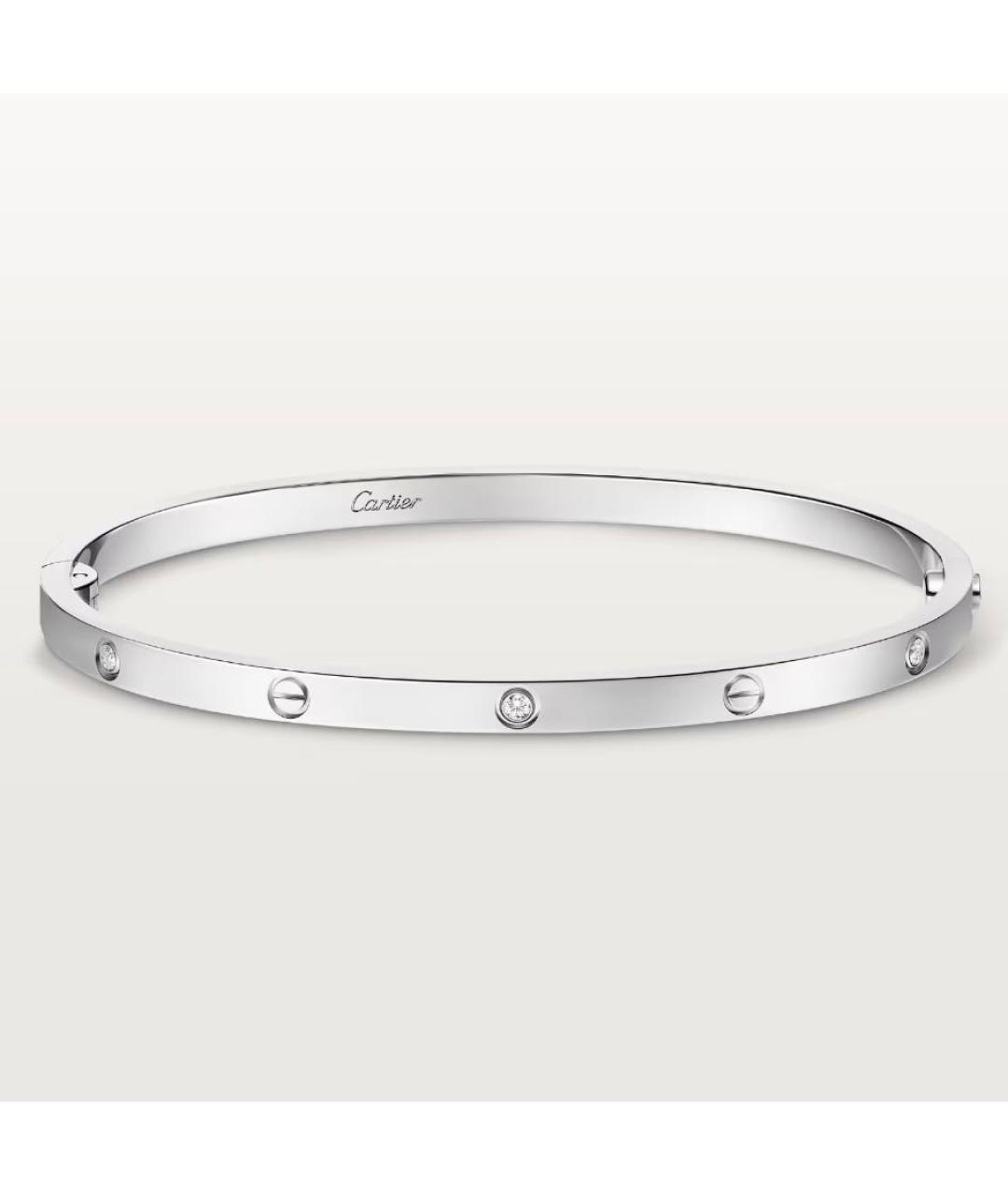 CARTIER Серебрянный браслет из белого золота, фото 2