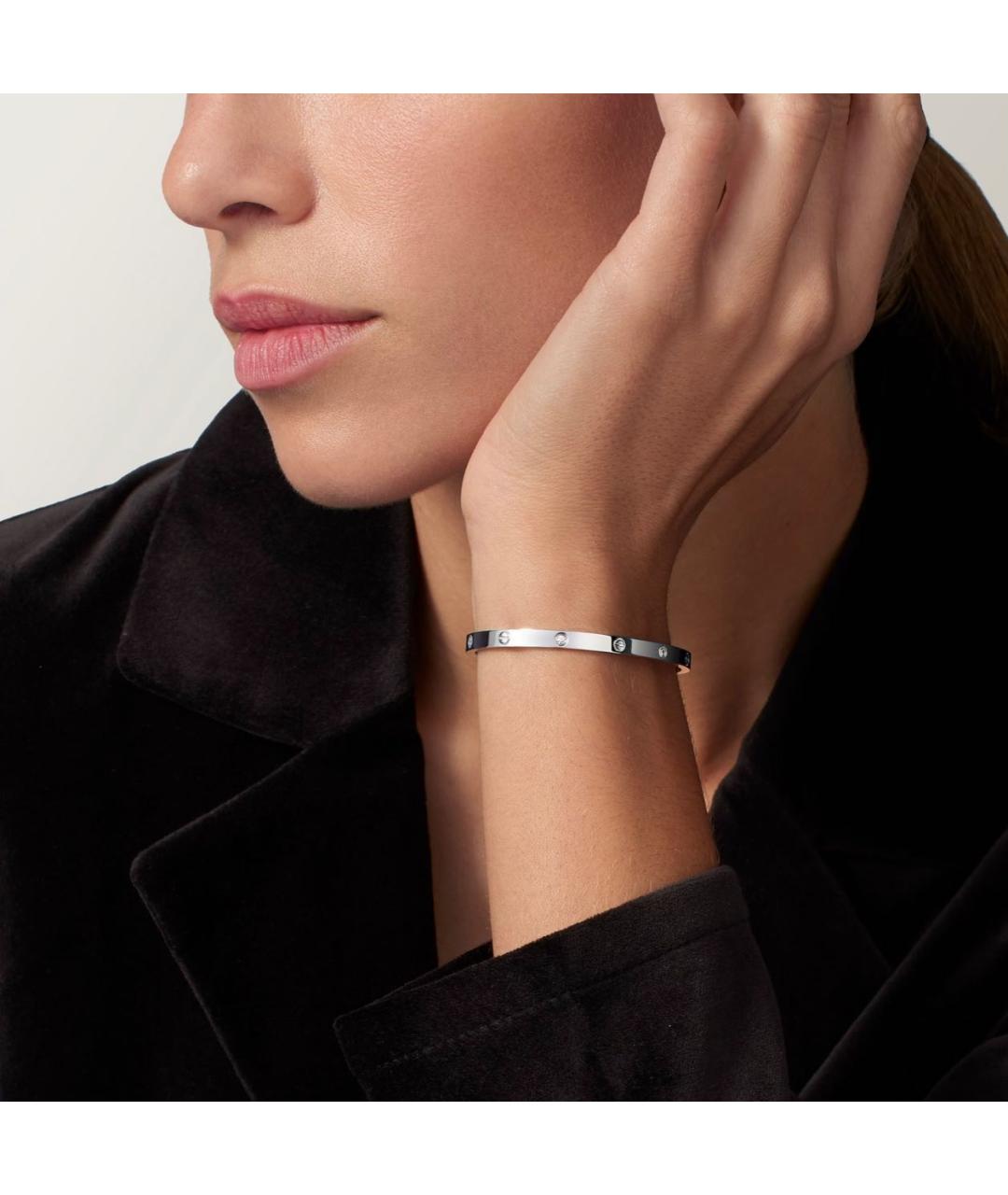 CARTIER Серебрянный браслет из белого золота, фото 7