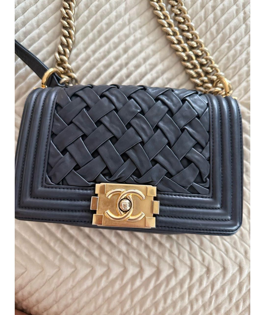 CHANEL Черная кожаная сумка тоут, фото 9