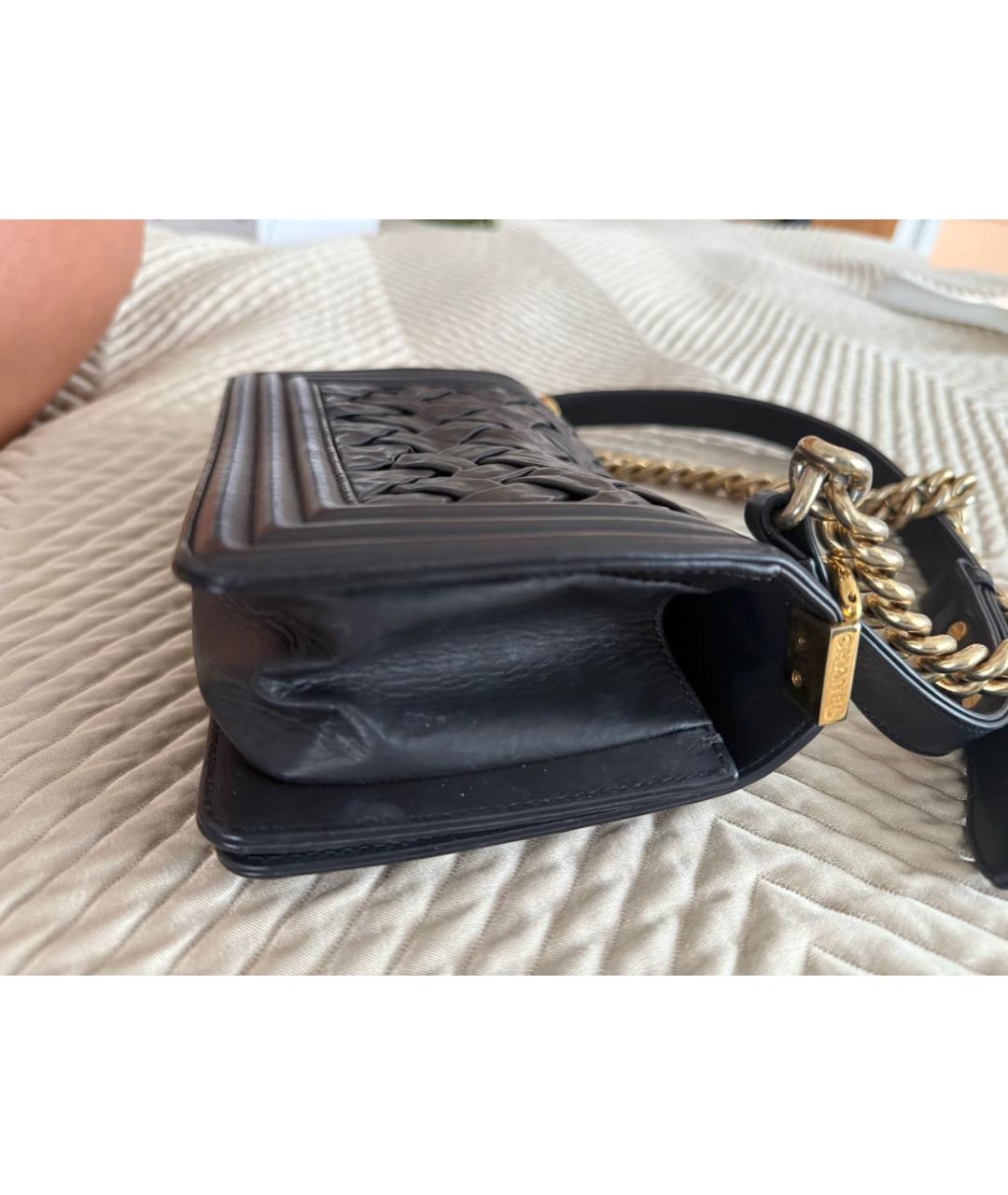 CHANEL Черная кожаная сумка тоут, фото 5