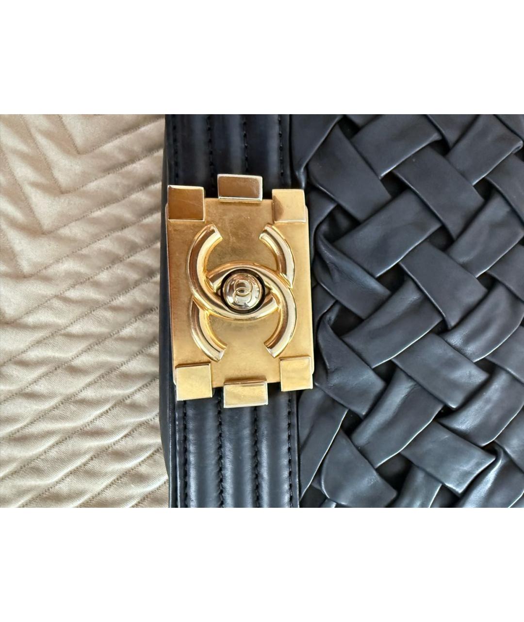 CHANEL Черная кожаная сумка тоут, фото 6