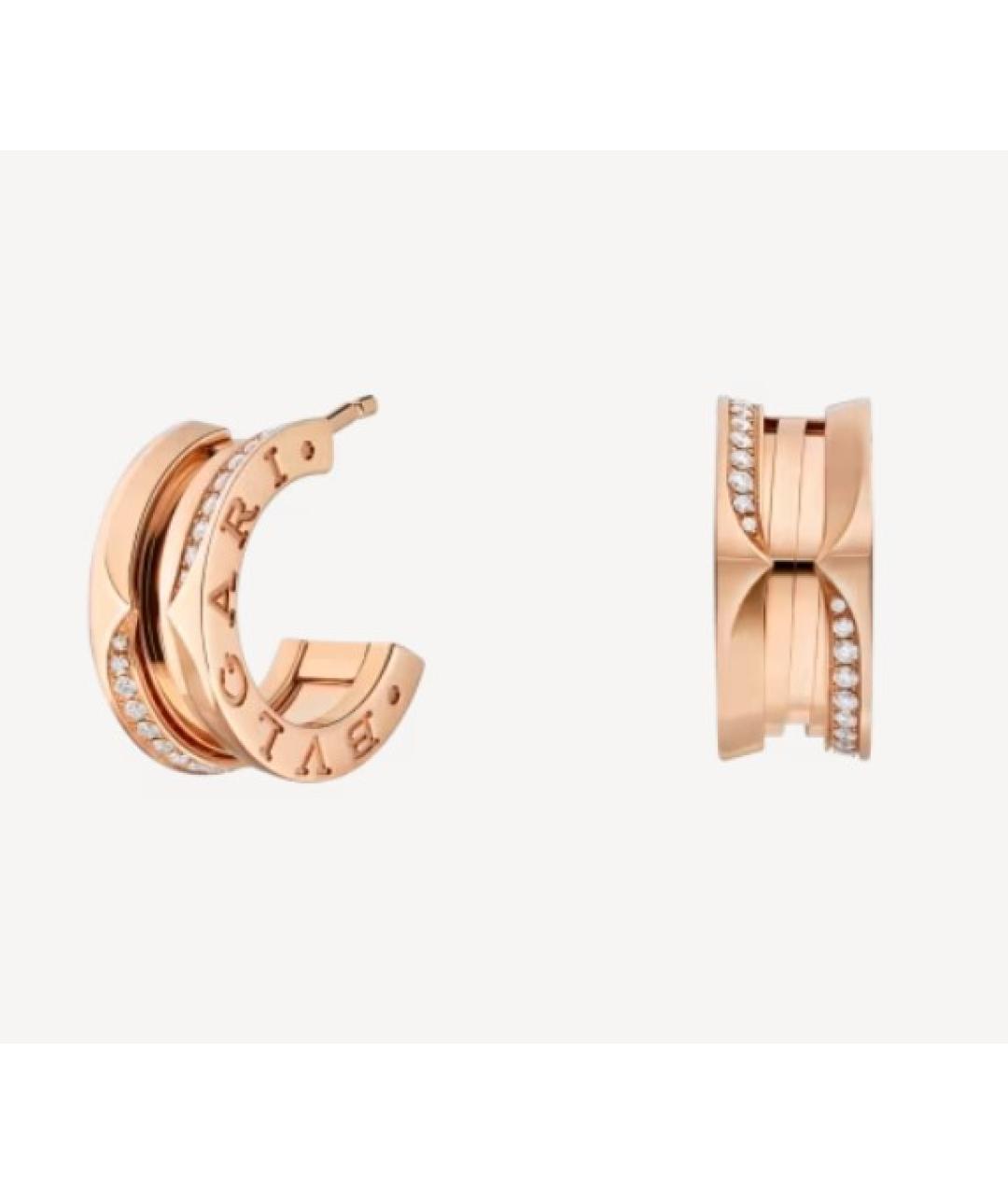 BVLGARI Золотые серьги из розового золота, фото 6