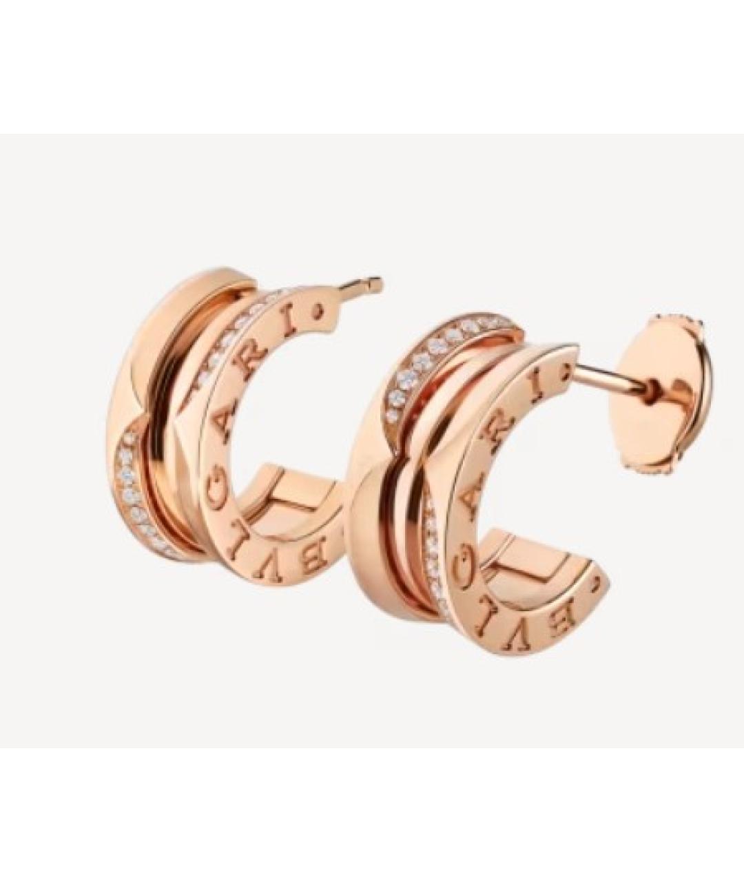 BVLGARI Золотые серьги из розового золота, фото 2