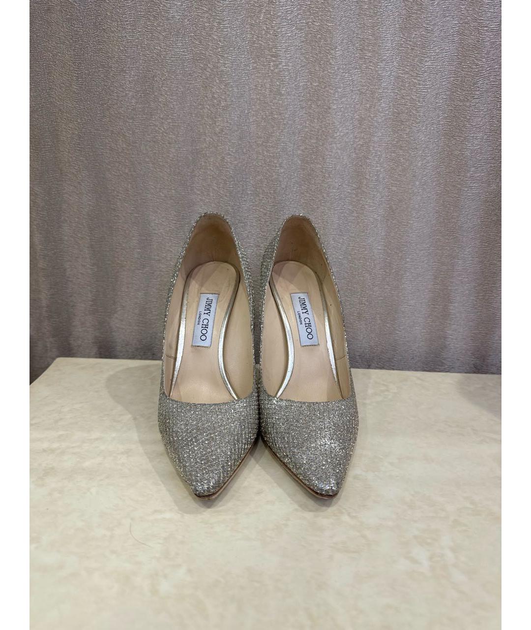 JIMMY CHOO Золотые туфли, фото 2
