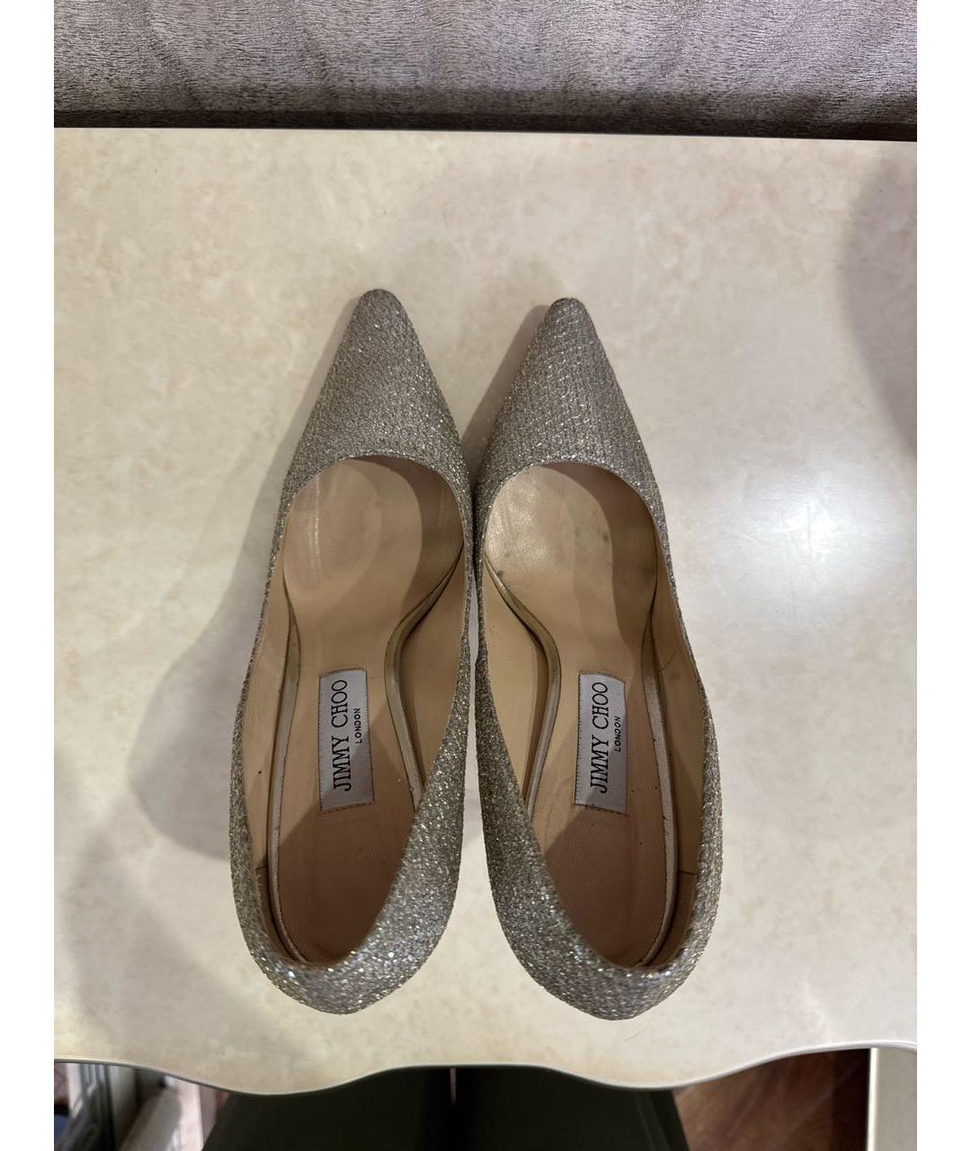 JIMMY CHOO Золотые туфли, фото 3