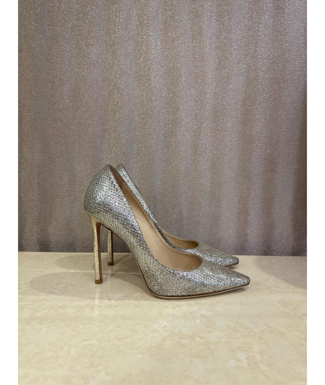 JIMMY CHOO Золотые туфли, фото 8
