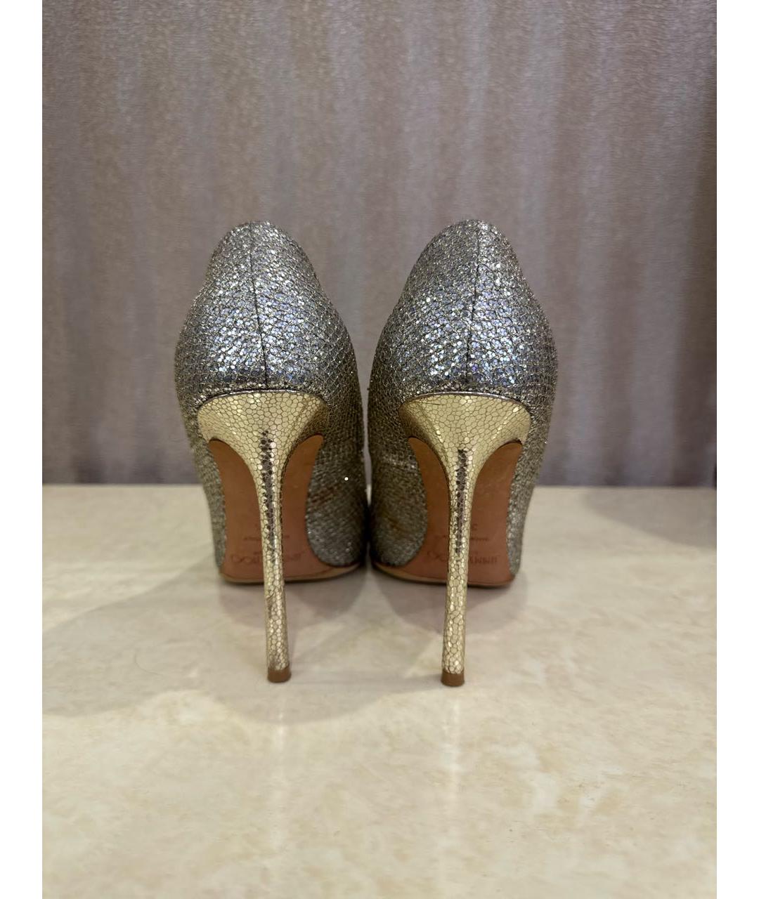 JIMMY CHOO Золотые туфли, фото 4
