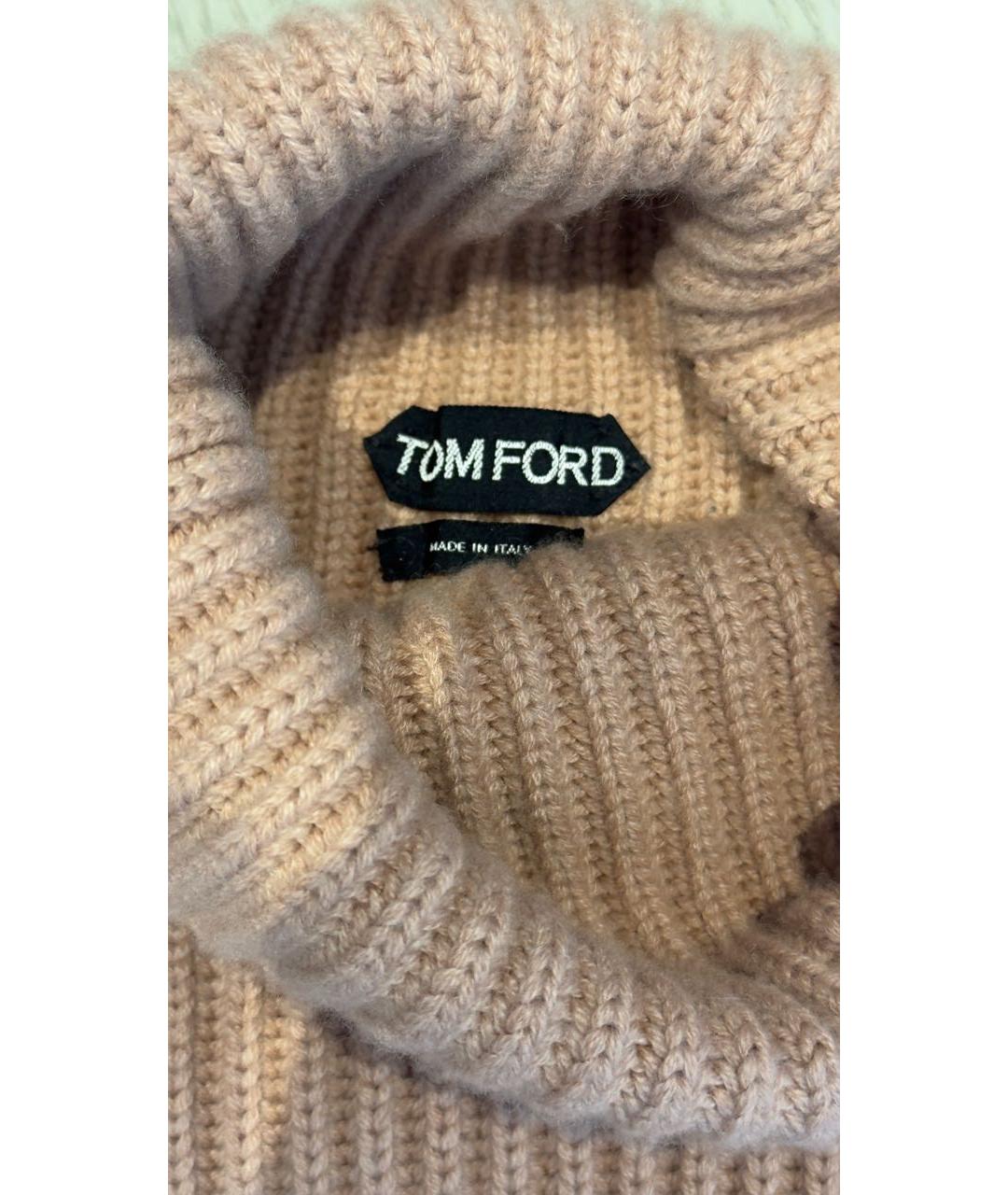TOM FORD Бежевый кашемировый джемпер / свитер, фото 3