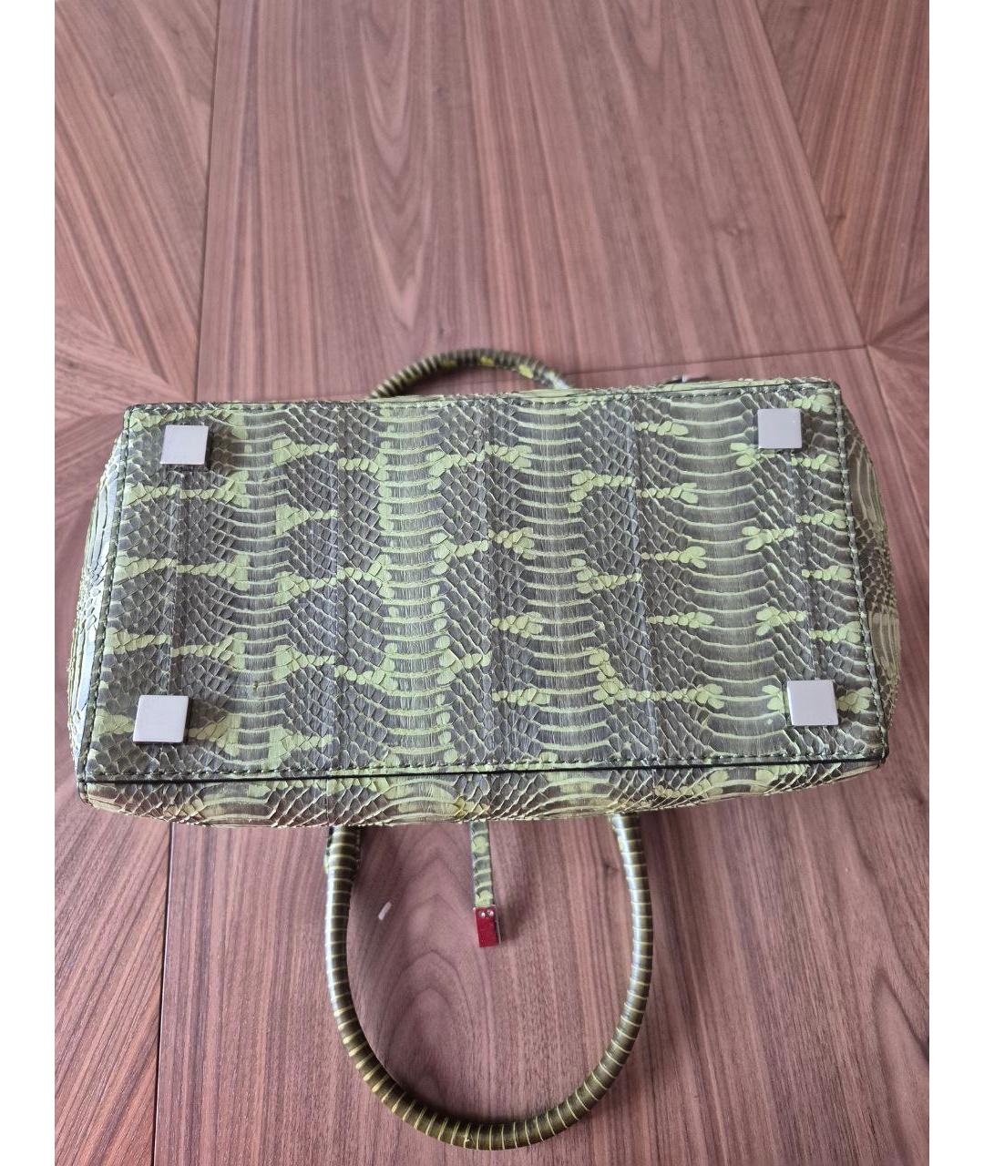 MICHAEL KORS Зеленая сумка с короткими ручками из экзотической кожи, фото 5