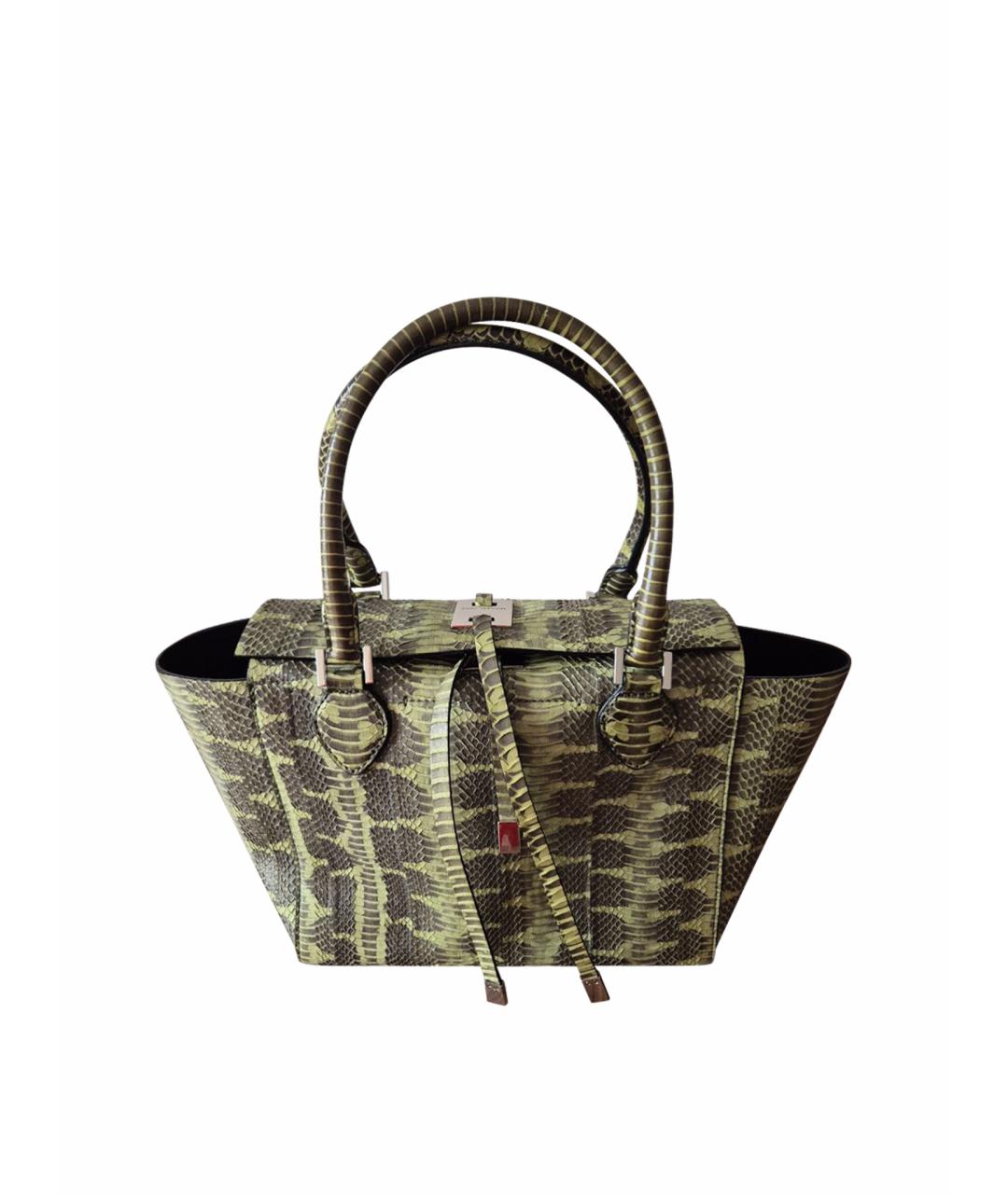 MICHAEL KORS Зеленая сумка с короткими ручками из экзотической кожи, фото 1