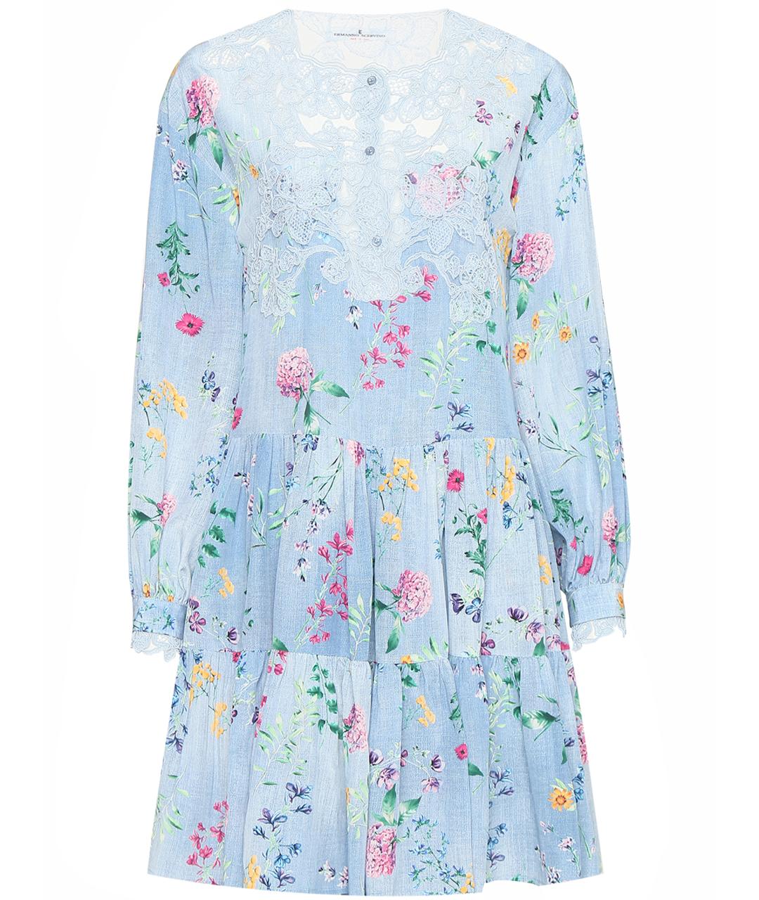 ERMANNO SCERVINO Мульти шелковое повседневное платье, фото 1