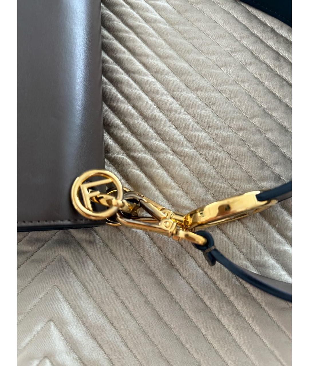 FENDI Коричневая кожаная сумка через плечо, фото 8