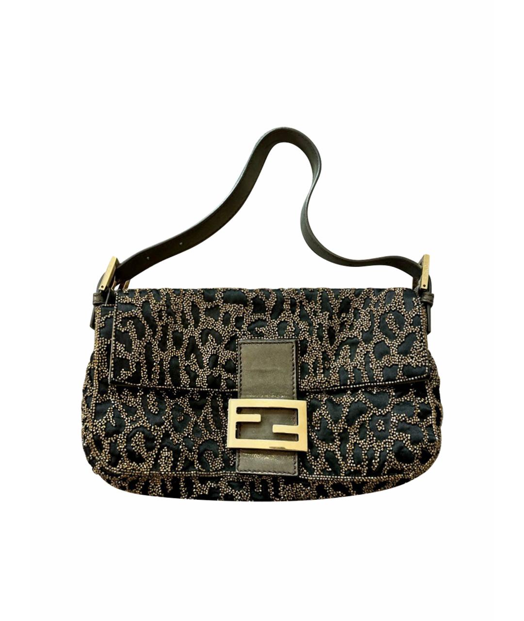 FENDI Черная тканевая сумка через плечо, фото 1