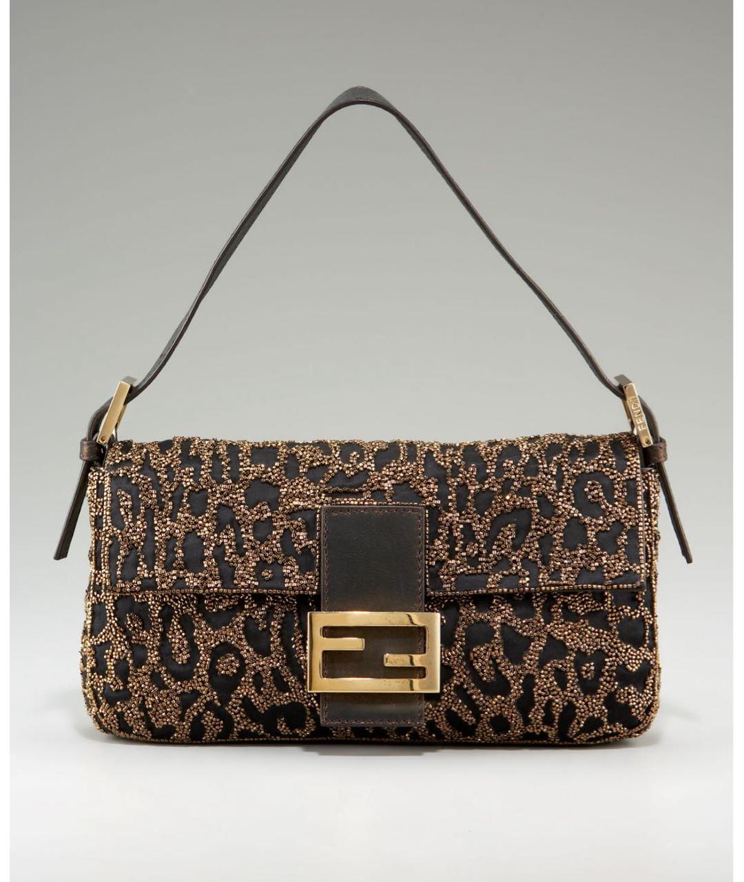 FENDI Черная тканевая сумка через плечо, фото 4